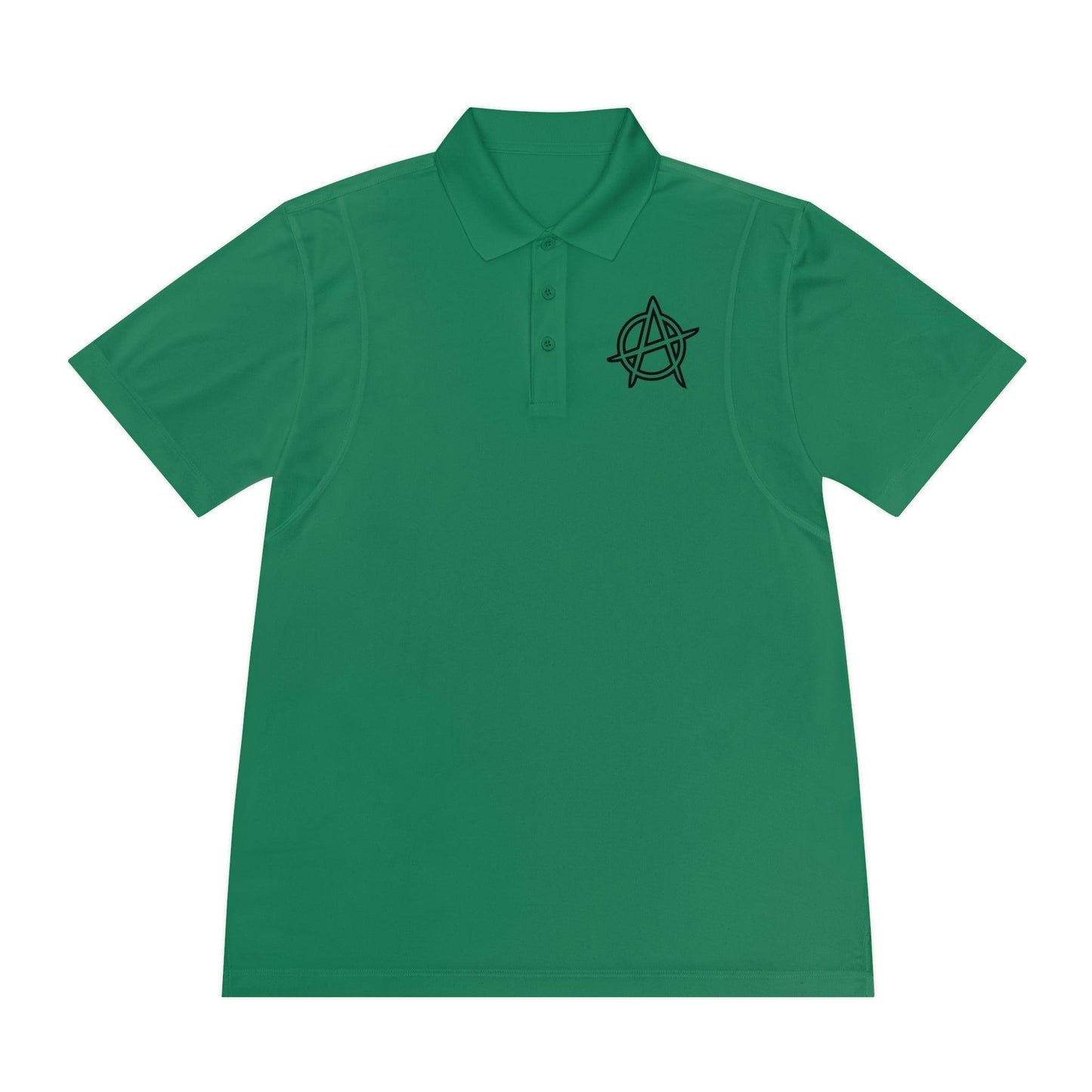 Men's Anarchy Symbol Sport Polo Shirt - Premium T-Shirt from Printify - Just $52.34! Shop now at Lizard Vigilante