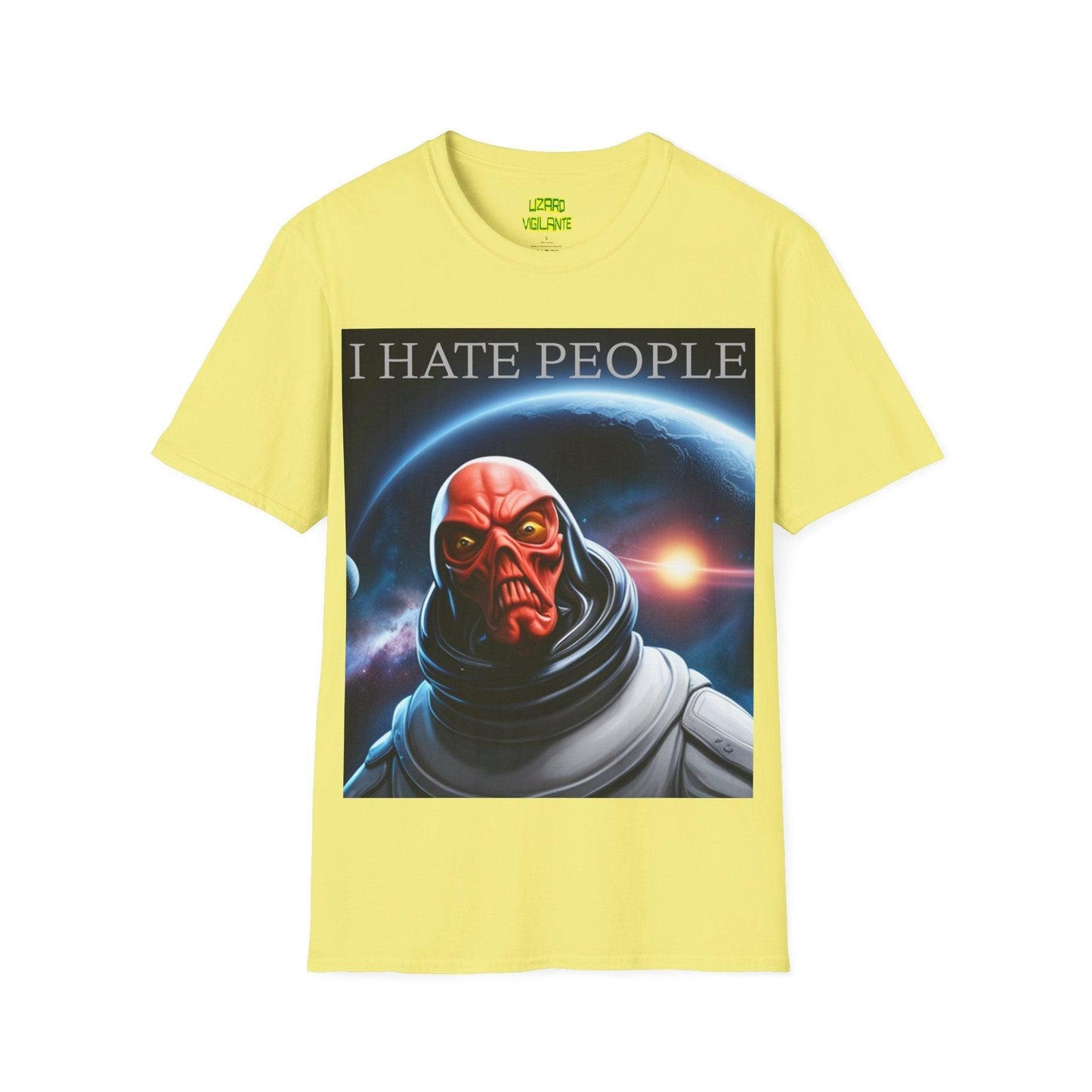 I Hate People Alien Unisex Softstyle T-Shirt - Lizard Vigilante