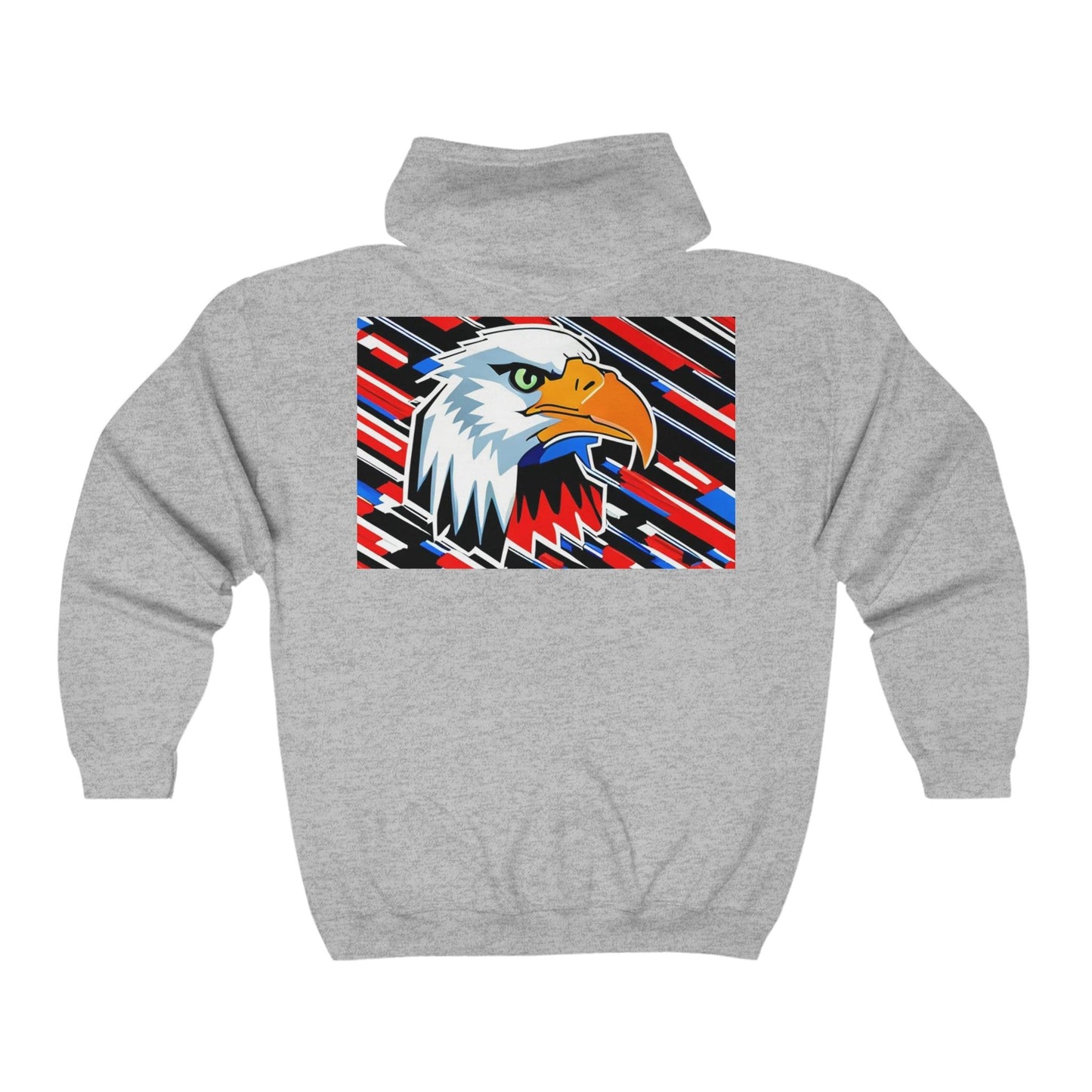 Bald Eagle Graphic Unisex Heavy Blend™ Full Zip Hooded Sweatshirt - Lizard Vigilante