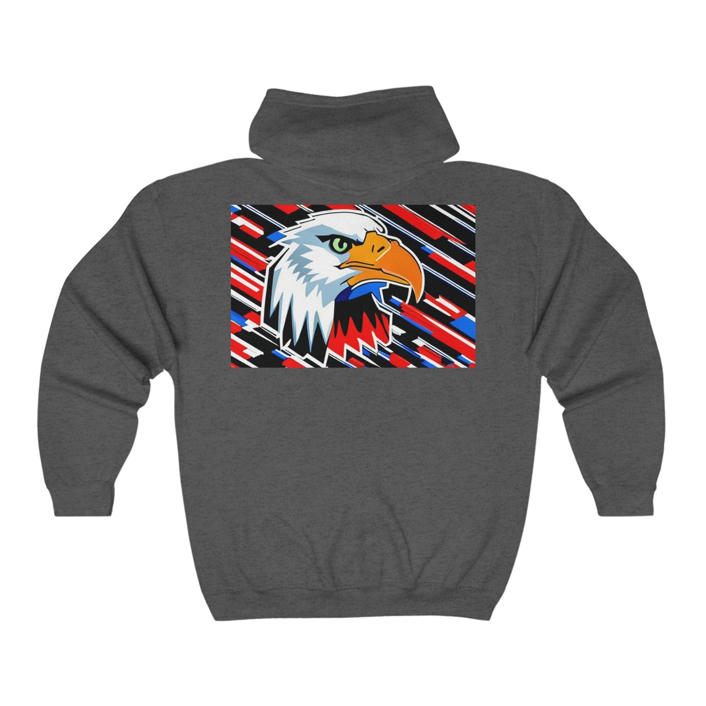 Bald Eagle Graphic Unisex Heavy Blend™ Full Zip Hooded Sweatshirt - Lizard Vigilante