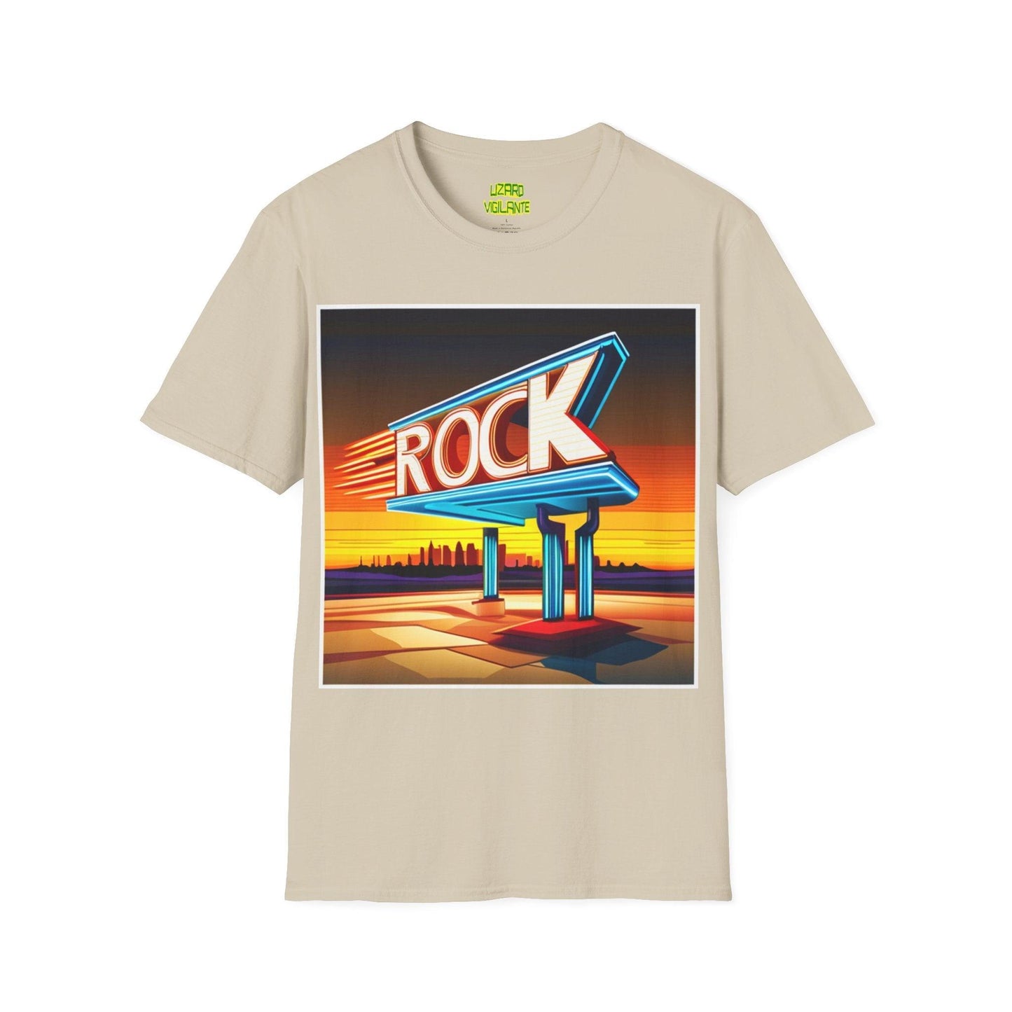 Rock Sign Gas Unisex Softstyle T-Shirt - Lizard Vigilante