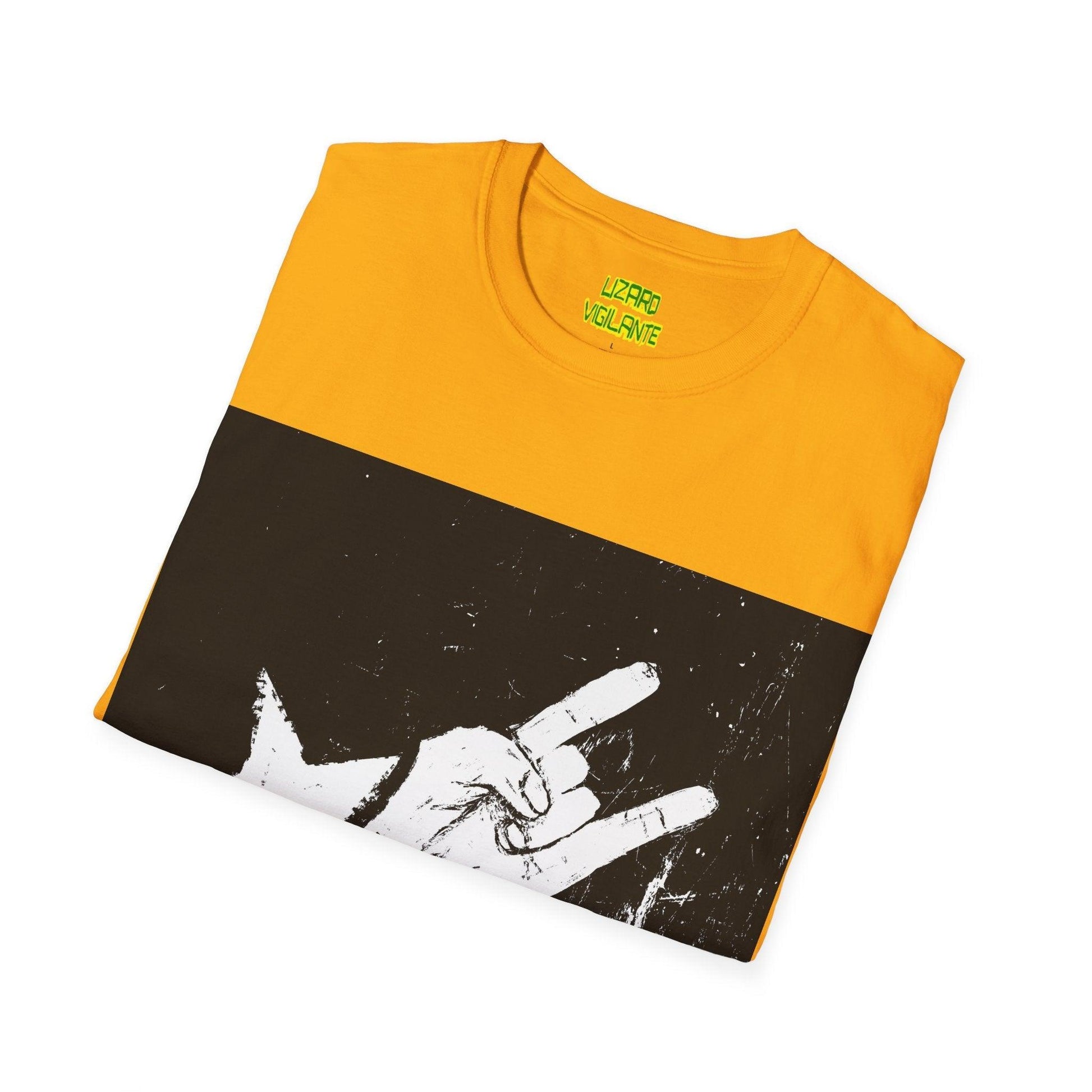 Rockstar Hand Sign Unisex Softstyle T-Shirt - Lizard Vigilante