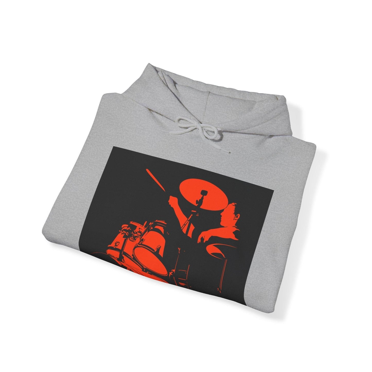 Red Black Drummer Unisex Heavy Blend™ Hooded Sweatshirt - Lizard Vigilante