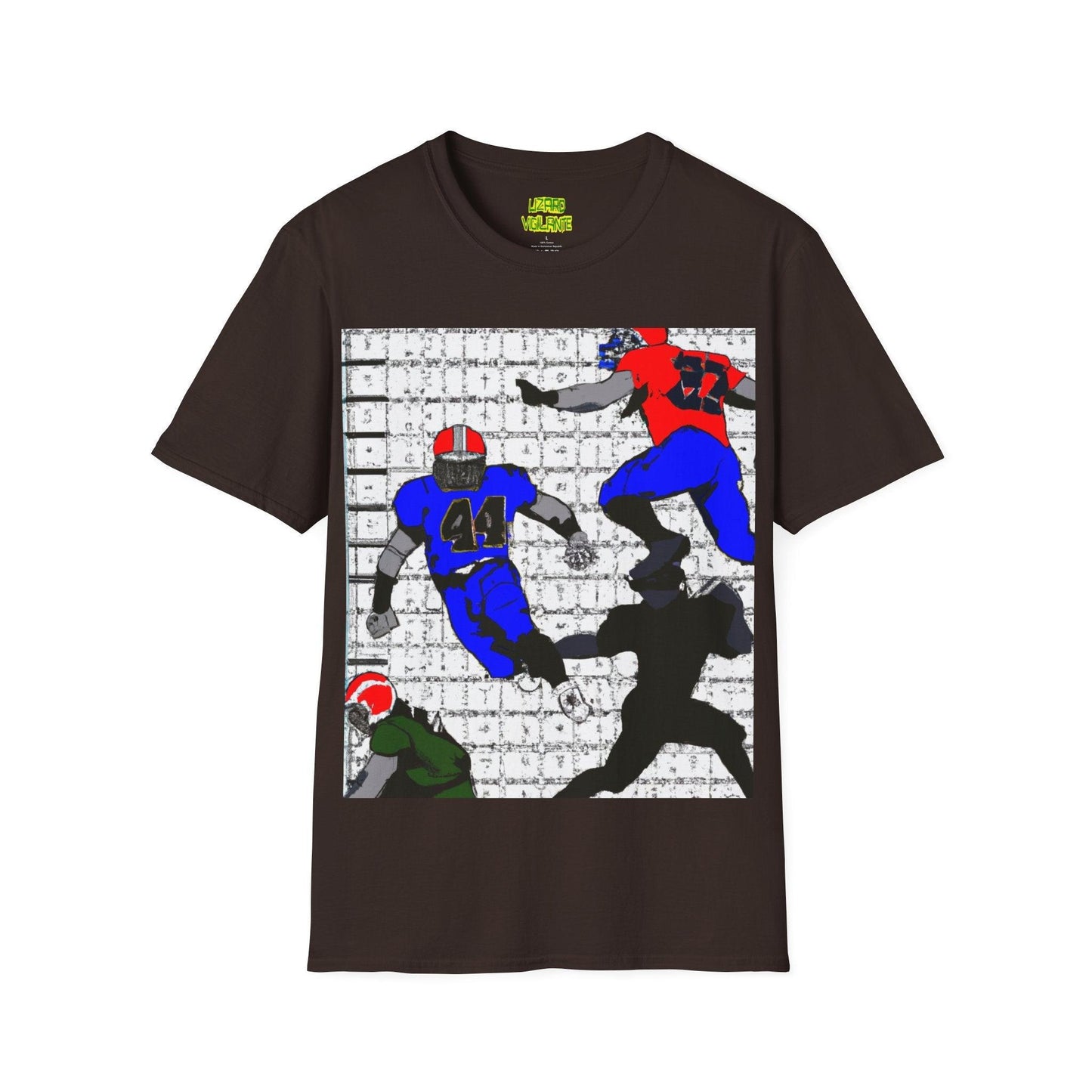 American Football Graphic Art Unisex Softstyle T-Shirt - Lizard Vigilante