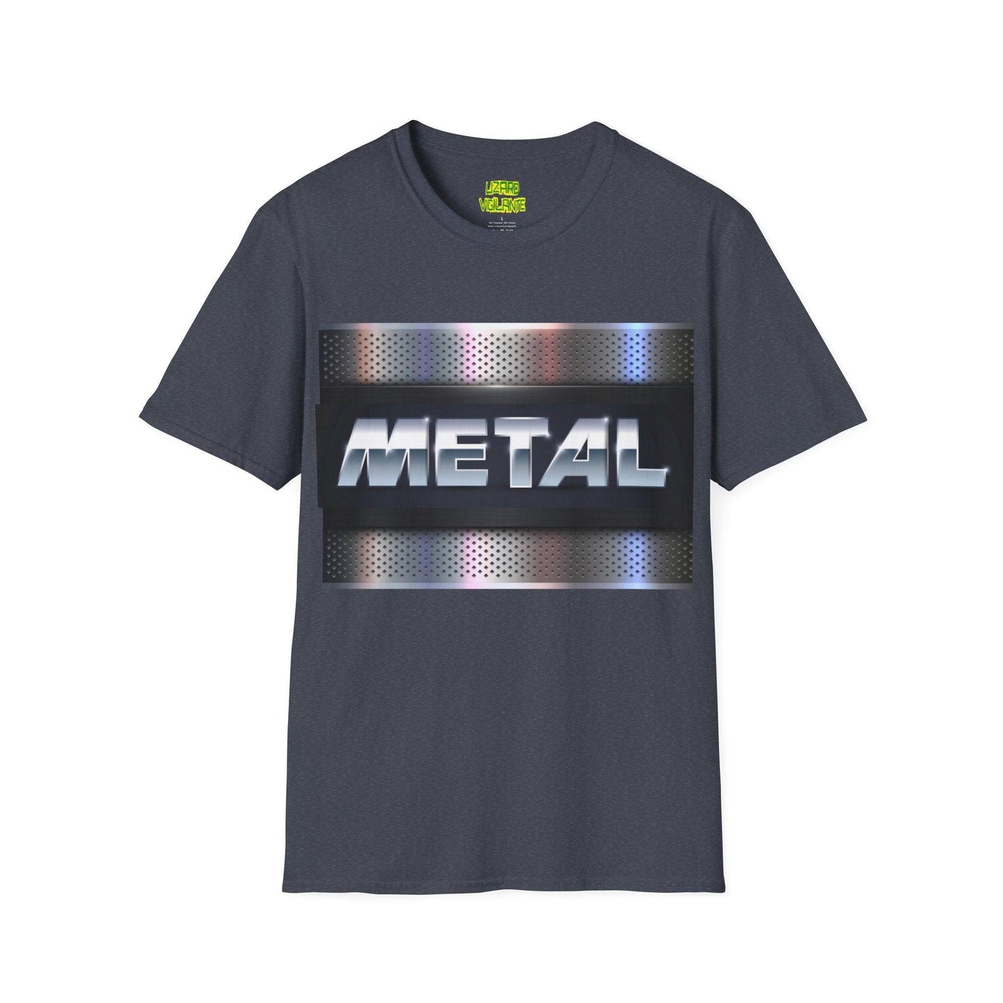 METAL Plate Unisex Softstyle T-Shirt - Lizard Vigilante