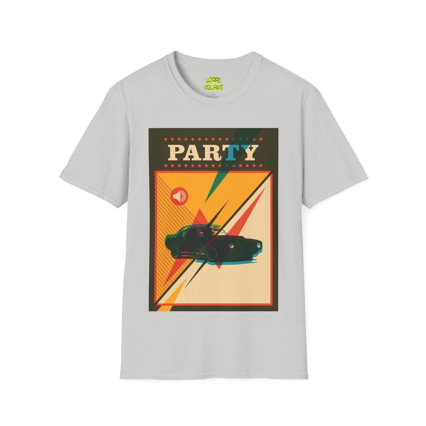 Party Car Graphic Unisex Softstyle T-Shirt - Lizard Vigilante