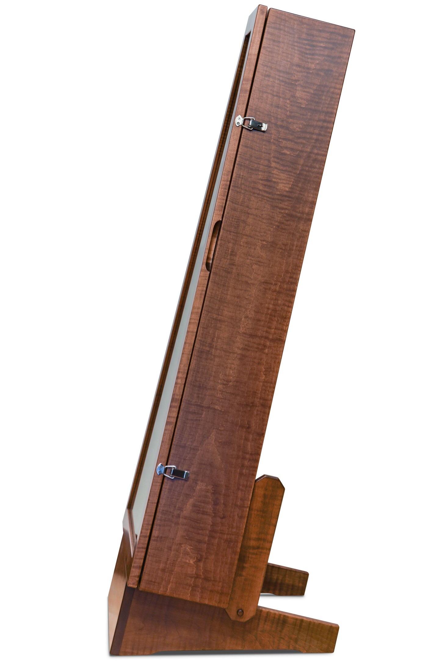 ClimaStand Triangle Humidor with Base - Flame maple with Acres Stain