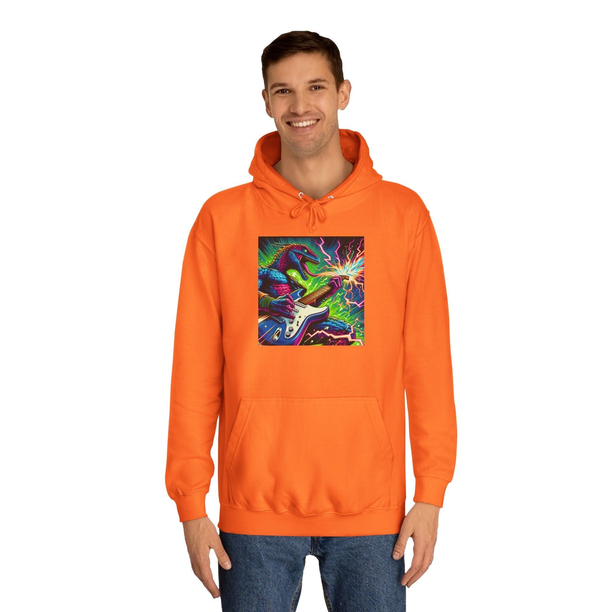 Lizard RockStar Unisex College Hoodie - Premium Hoodie from Printify - Just $54.16! Shop now at Lizard Vigilante