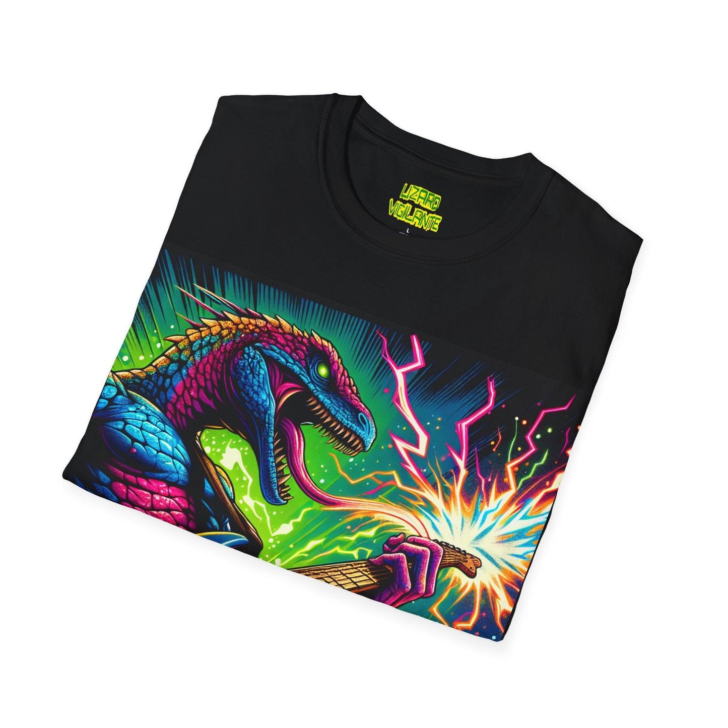 Lizard RockStar Unisex Softstyle T-Shirt - Premium T-Shirt from Printify - Just $24.71! Shop now at Lizard Vigilante