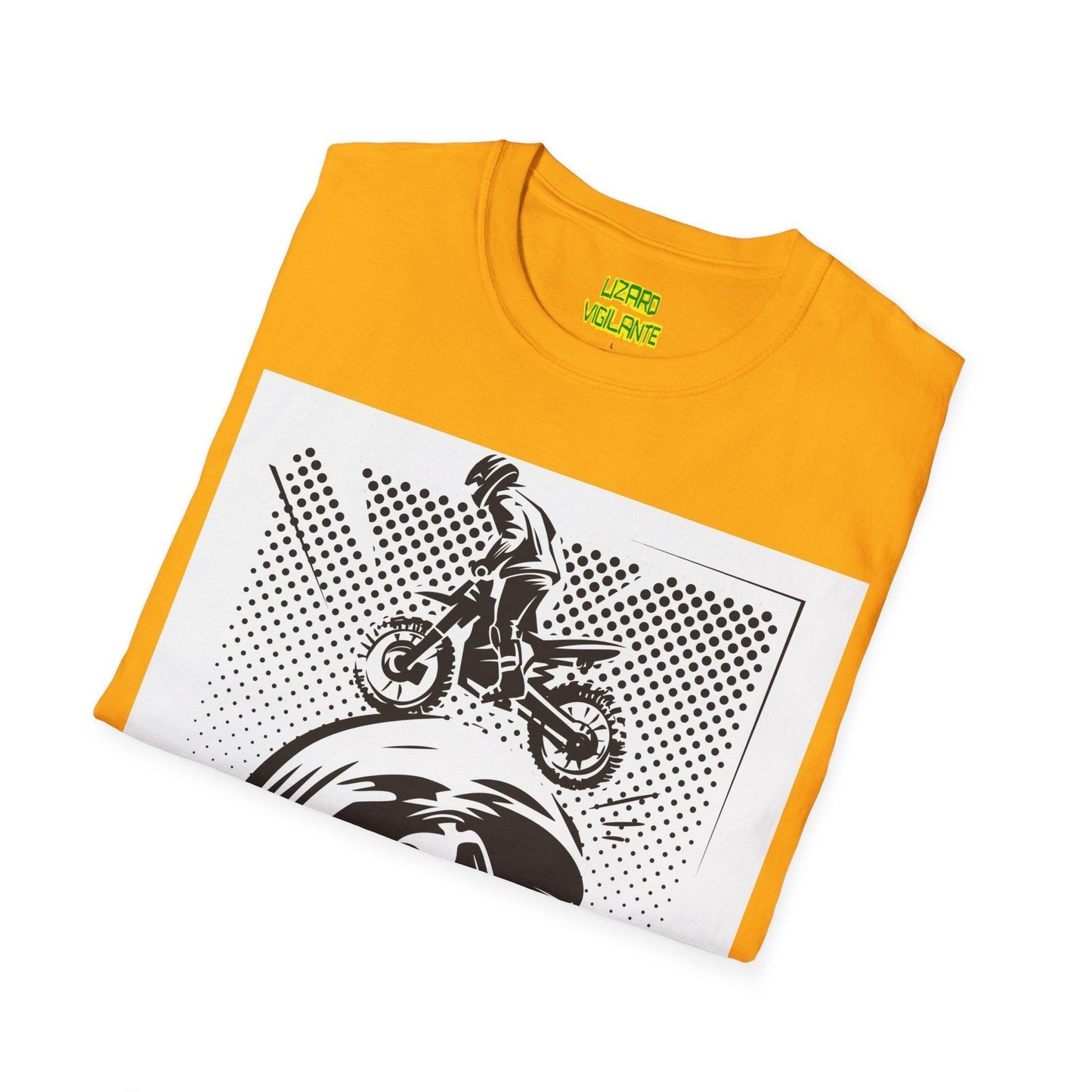 Off Road Motorcycle Skull Unisex Softstyle T-Shirt - Lizard Vigilante