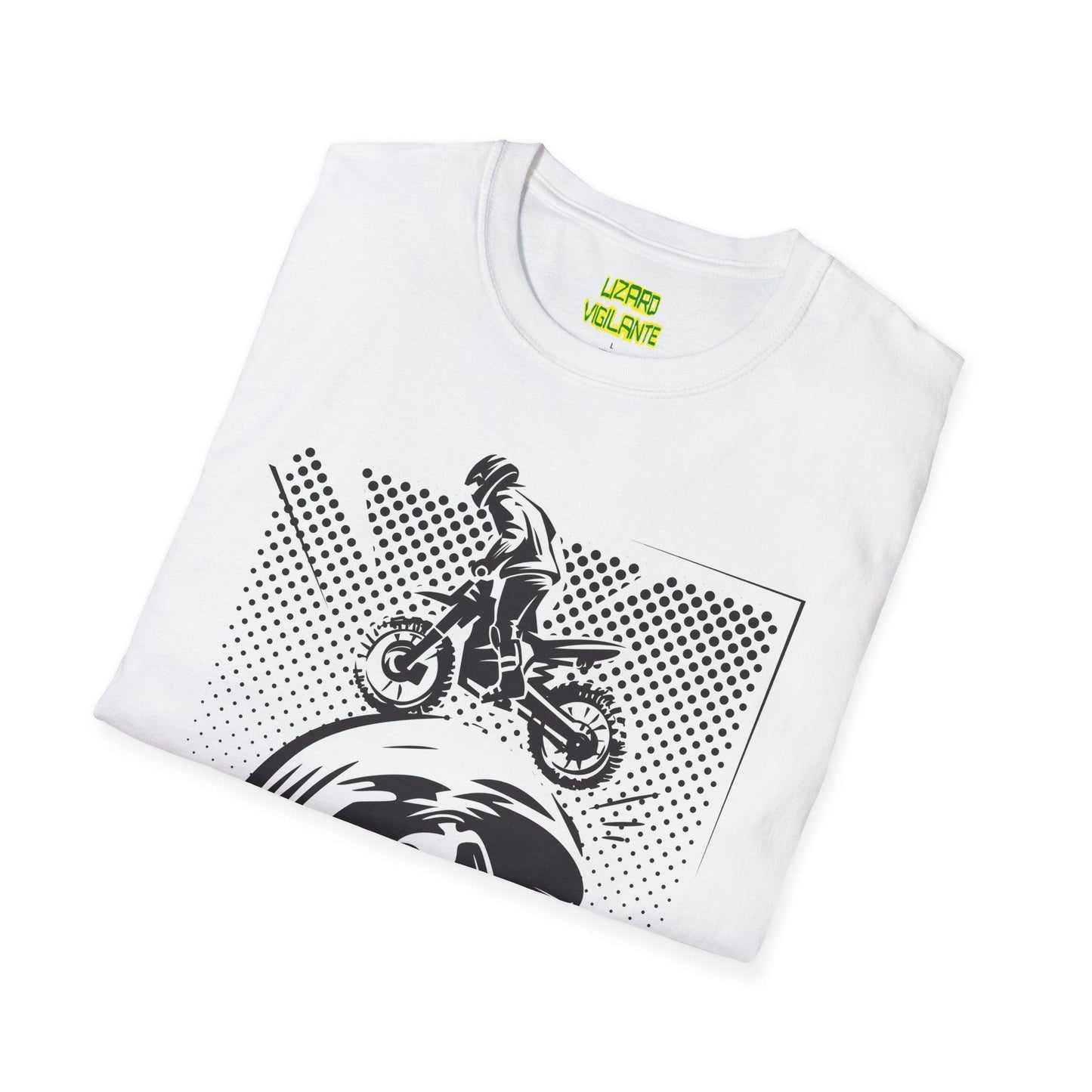 Off Road Motorcycle Skull Unisex Softstyle T-Shirt - Lizard Vigilante