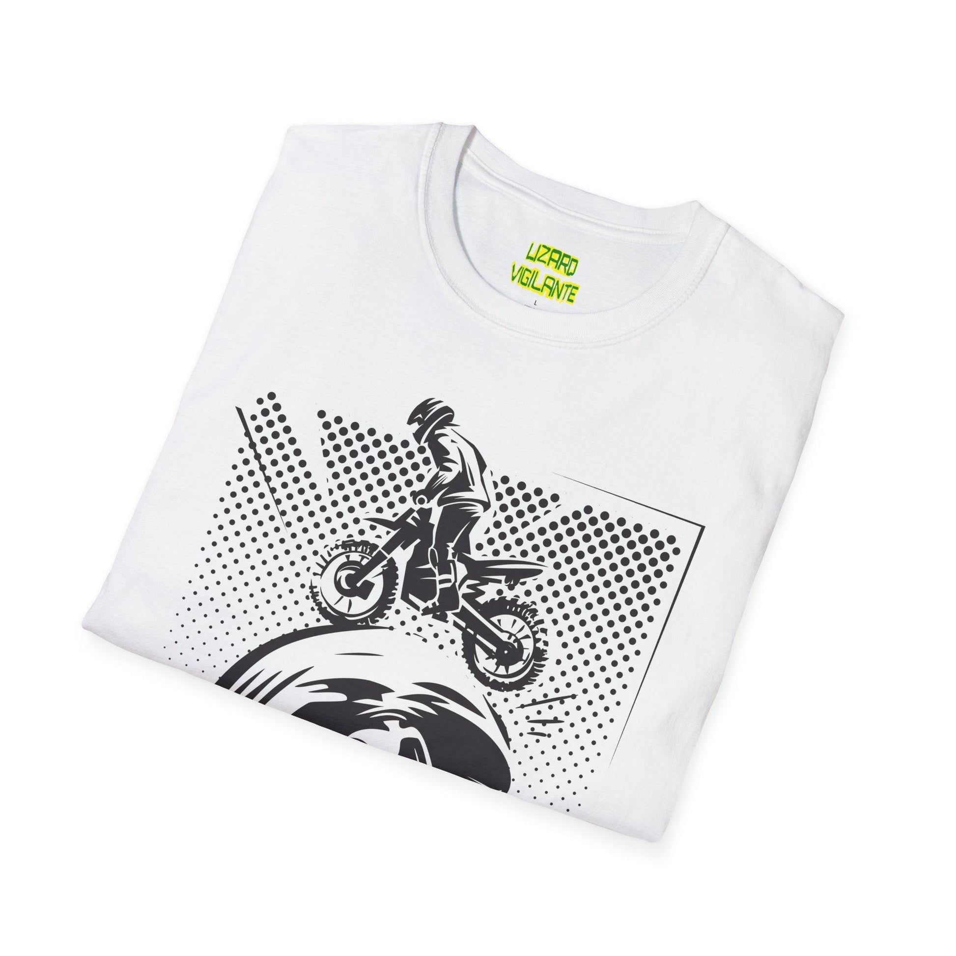 Off Road Motorcycle Skull Unisex Softstyle T-Shirt - Lizard Vigilante