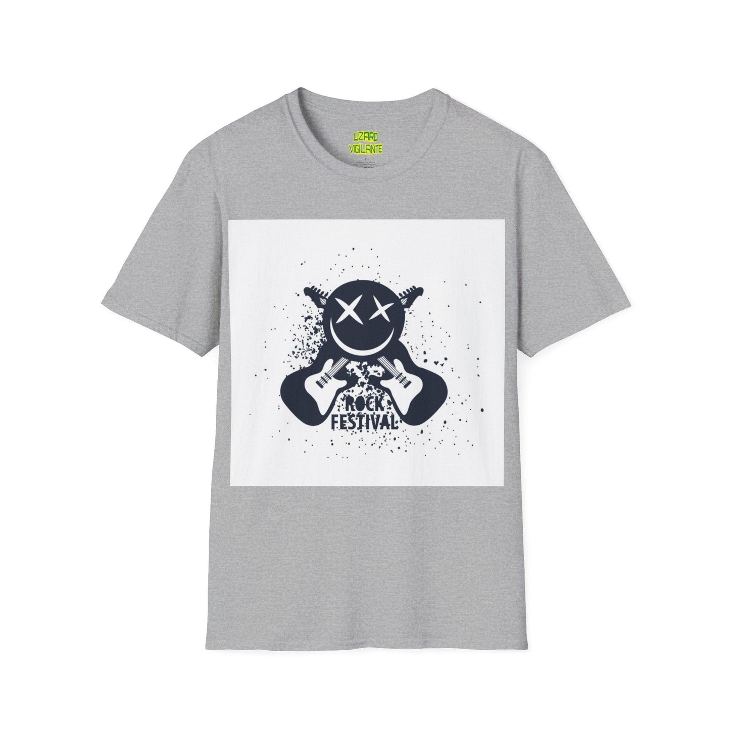 Smiley Rock Festival Unisex Softstyle T-Shirt - Lizard Vigilante