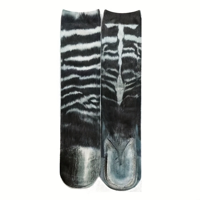 Paw-Tastic 3D Animal Print Socks – Unisex Novelty Crew Socks for Ultimate Comfort and Wild Style - Premium socks from Lizard Vigilante - Just $17.88! Shop now at Lizard Vigilante