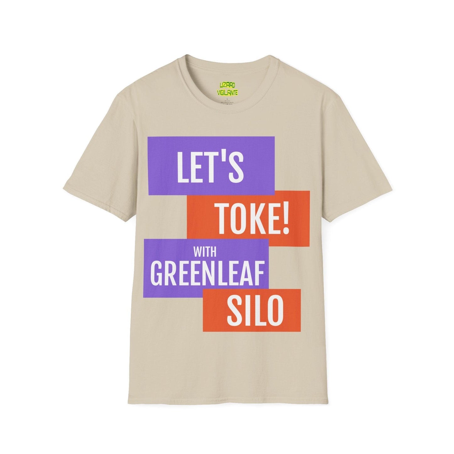 LET'S TOKE! With GreenLeaf Silo Unisex Softstyle T-Shirt / Weed Band Tee - Lizard Vigilante