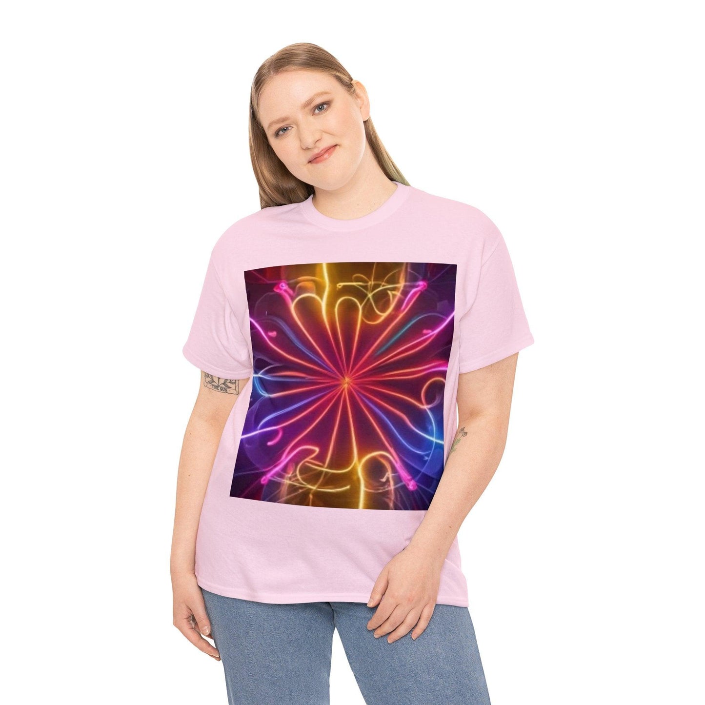 Neon Flower Unisex Heavy Cotton Tee - Lizard Vigilante