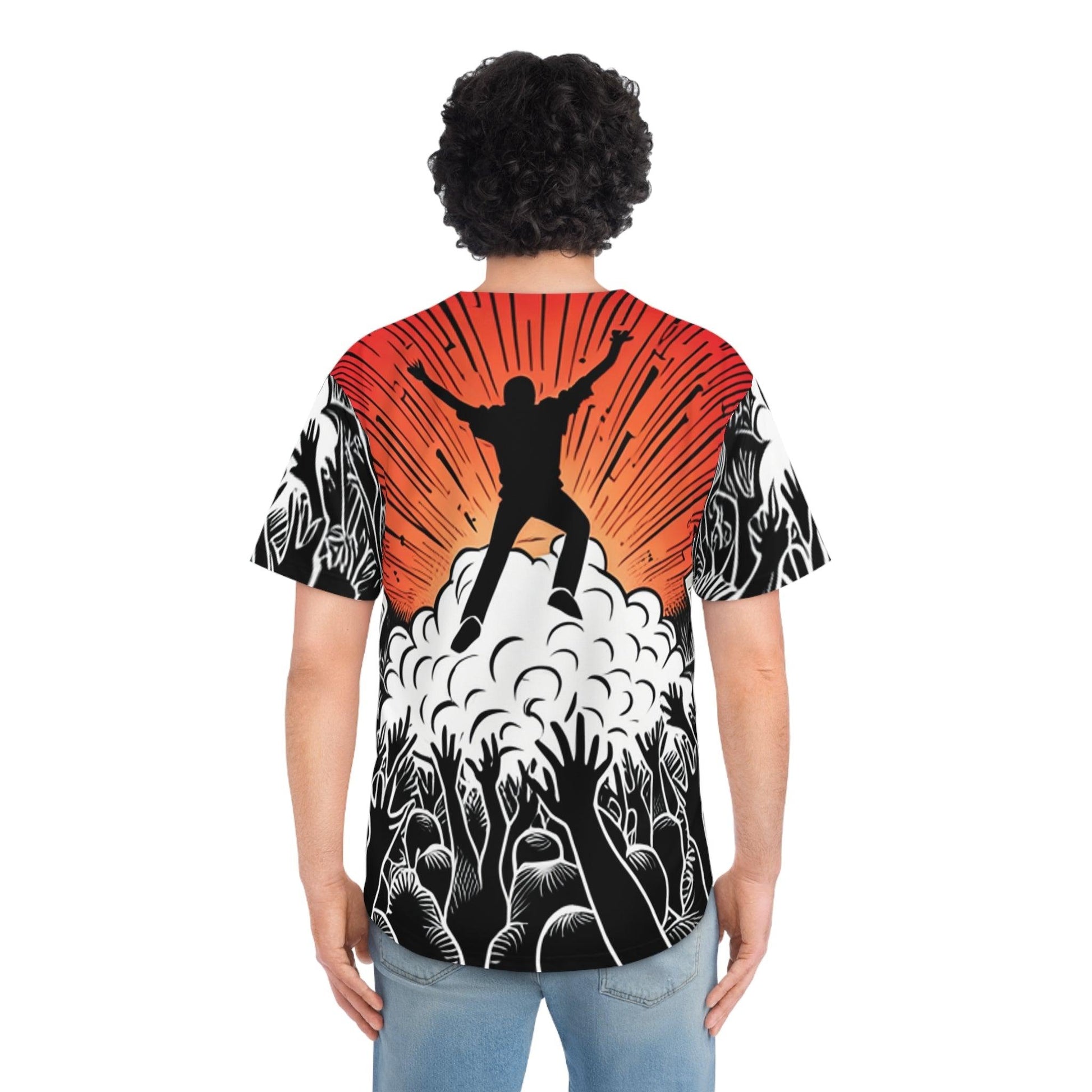 Metal Concert Men's Baseball Jersey - Lizard Vigilante