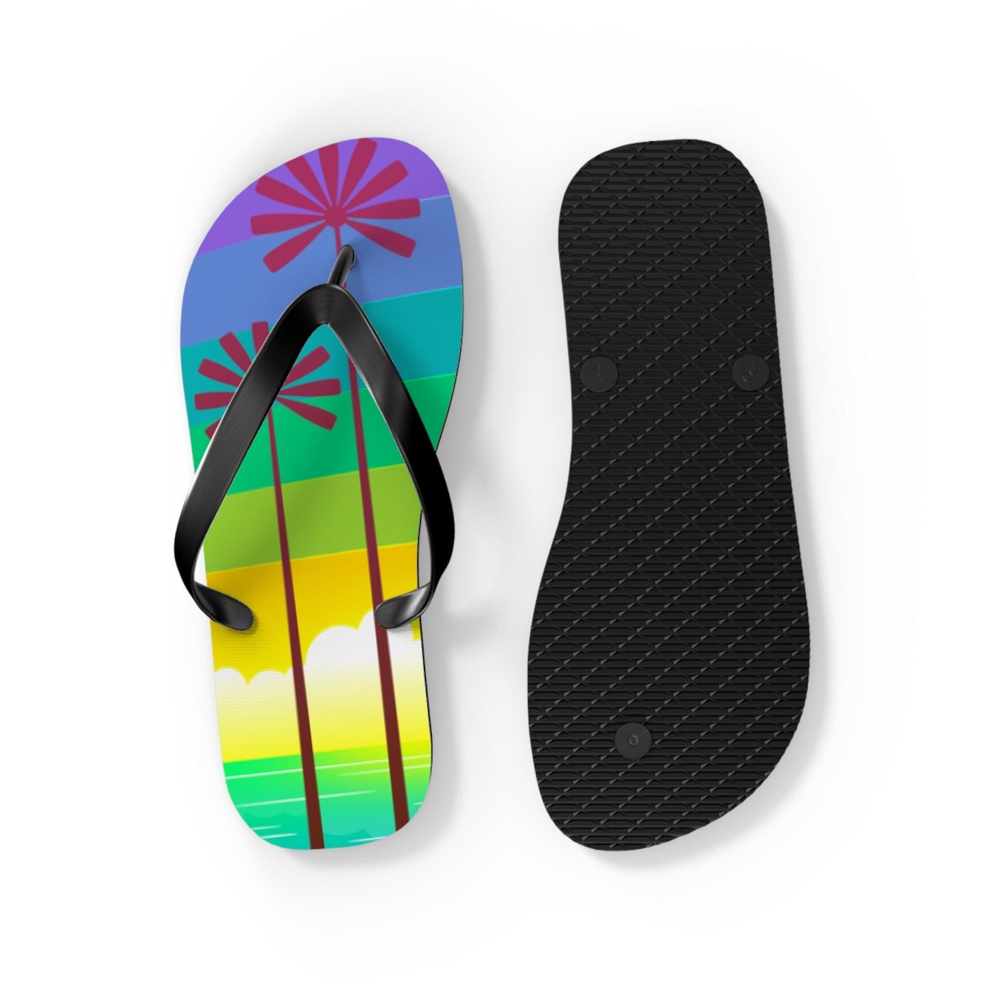 Palm Treed Flip Flops - Lizard Vigilante