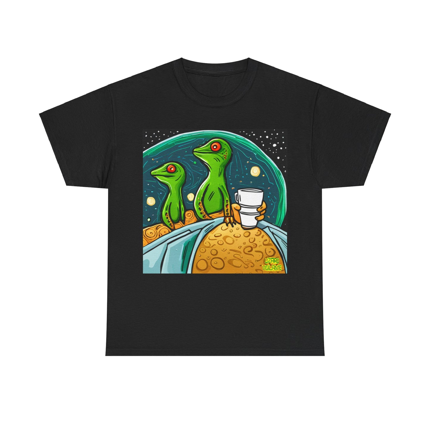 Lizard Vigilante Premium Coffee SideEye Unisex Heavy Cotton Tee - Lizard Vigilante