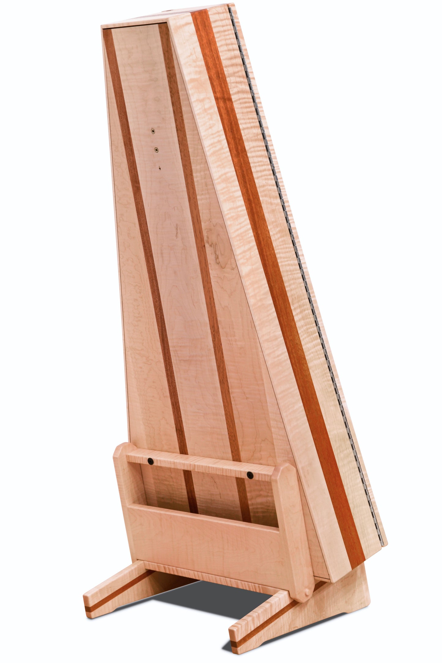 ClimaStand Triangle Humidor with Base - Flamed Maple with Mahogany