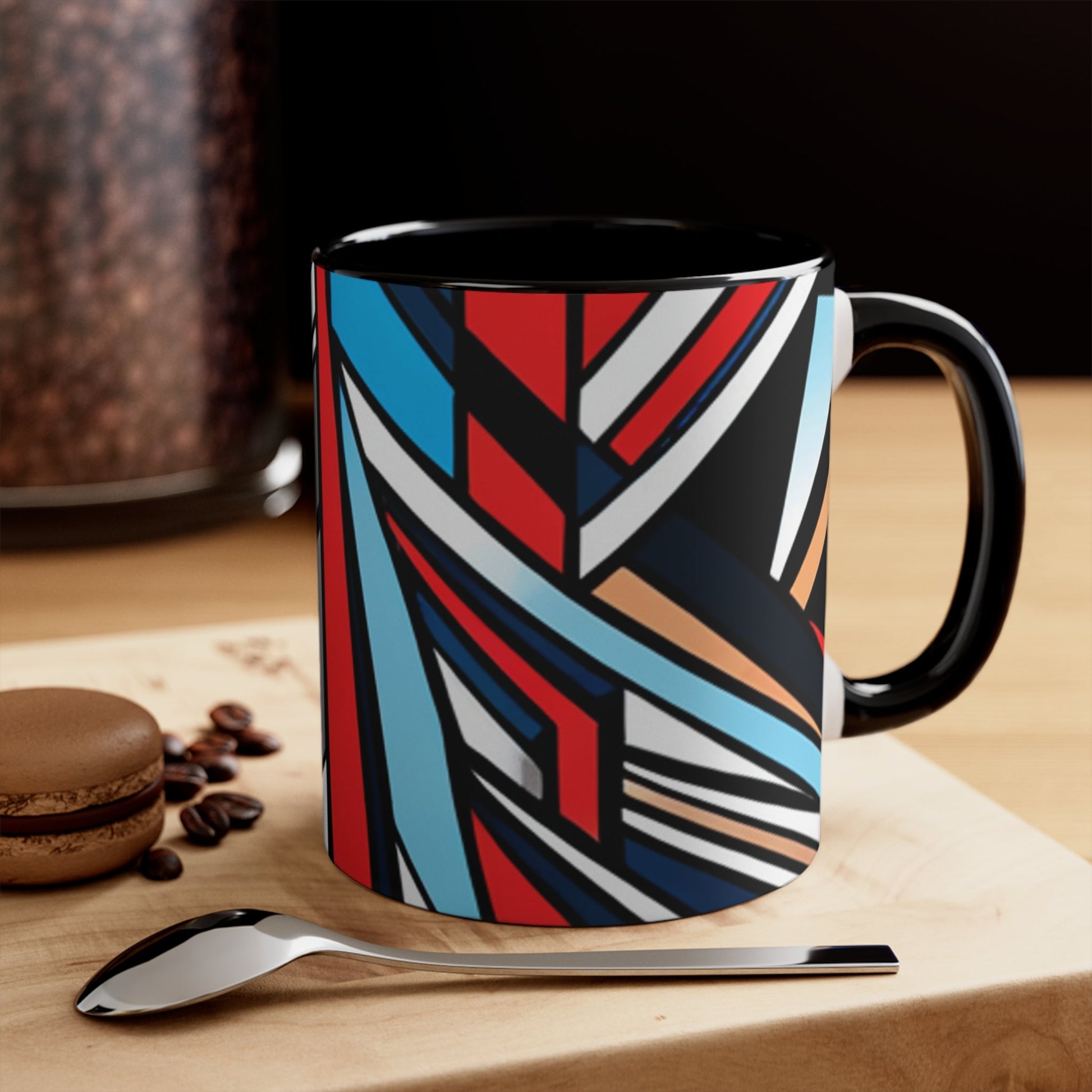 Geometricked Accent Coffee Mug, 11oz - Lizard Vigilante