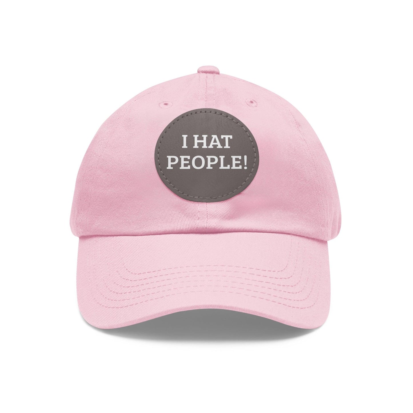 I HAT PEOPLE! Dad Hat with Leather Patch (Round) - Lizard Vigilante