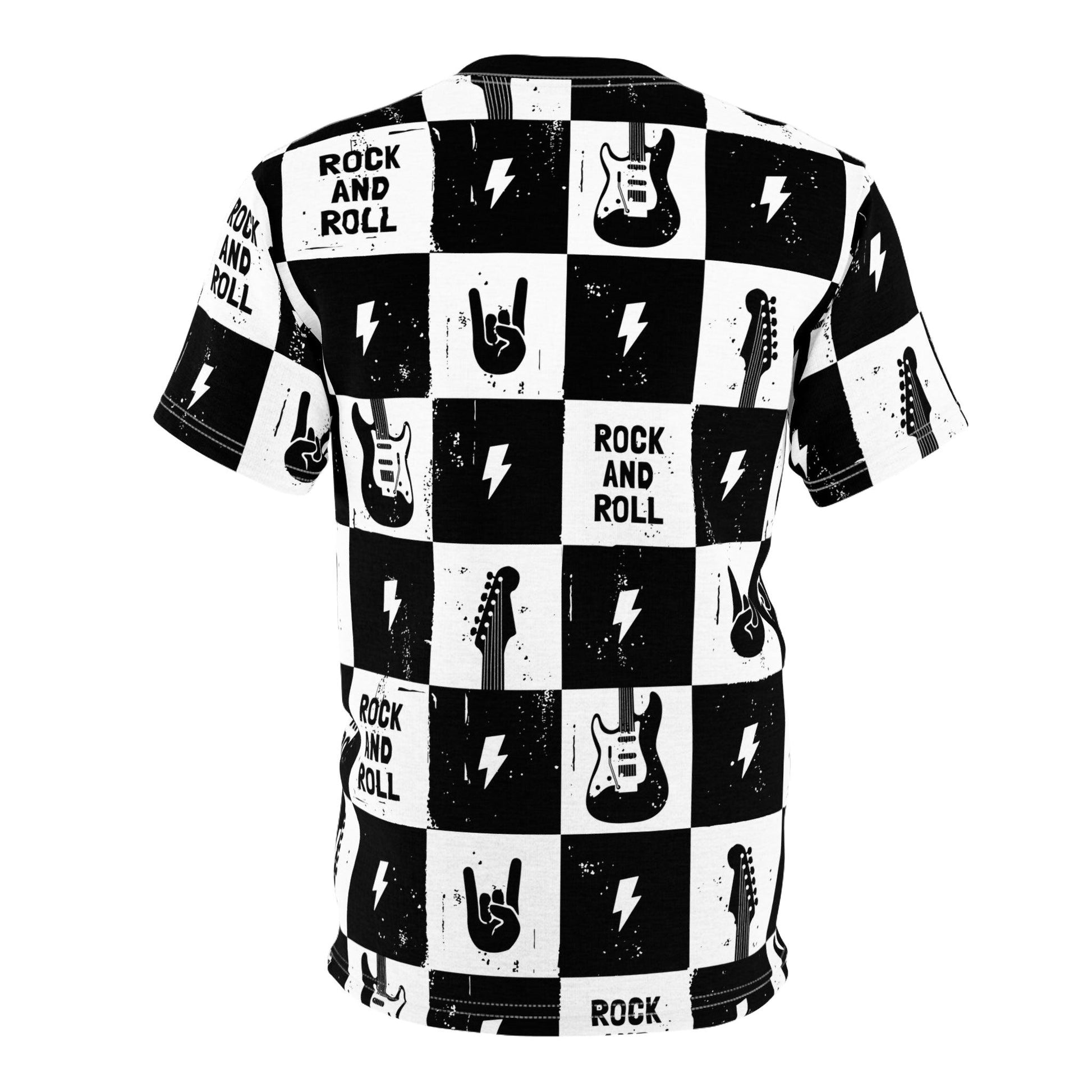 Rock And Roll Squares Unisex Cut & Sew Tee - Lizard Vigilante