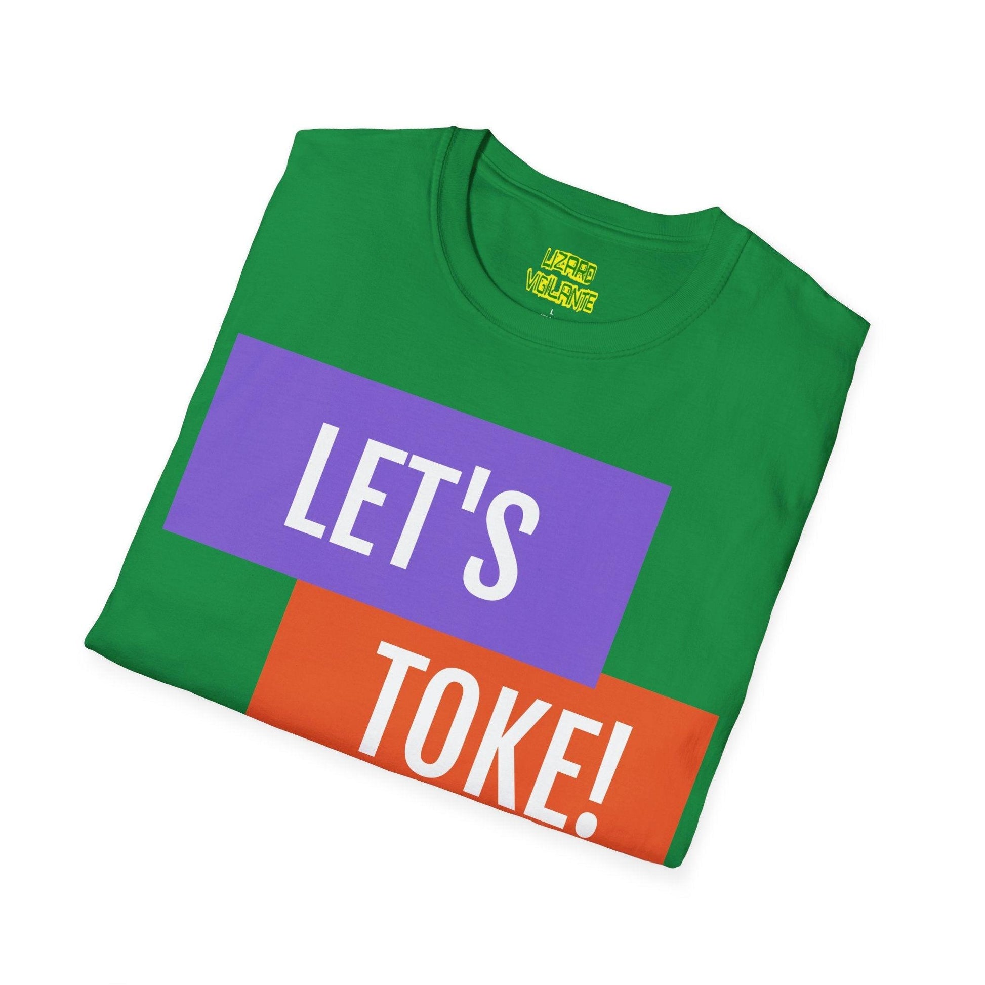 LET'S TOKE! With GreenLeaf Silo Unisex Softstyle T-Shirt / Weed Band Tee - Lizard Vigilante