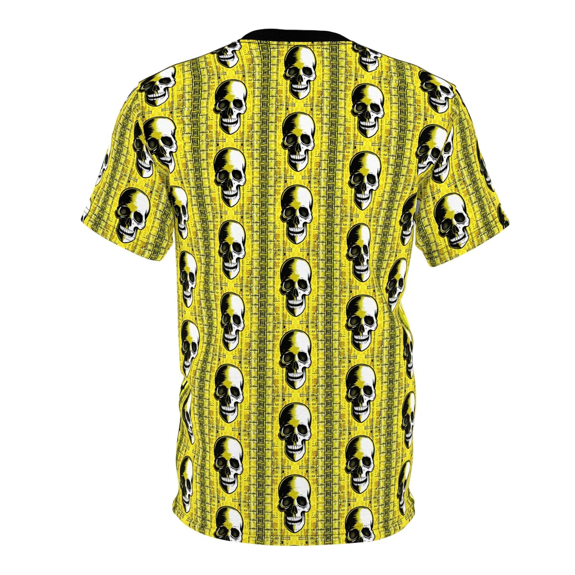 Goldgrid Skull Unisex Cut & Sew Tee (AOP) - Lizard Vigilante