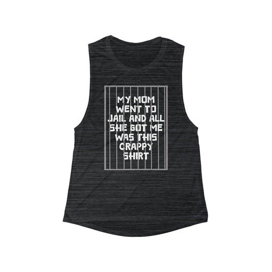 Mom Went To Jail Women's Flowy Scoop Muscle Tank - Lizard Vigilante