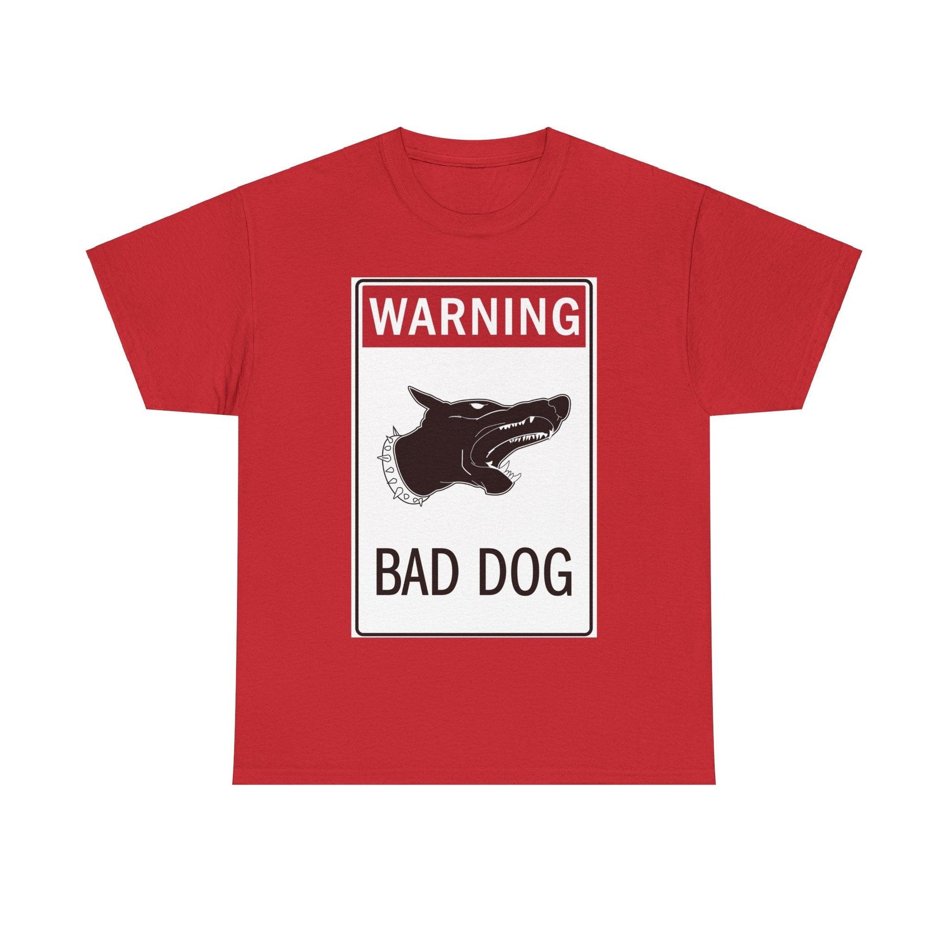 Warning Bad Dog Unisex Heavy Cotton Tee - Lizard Vigilante