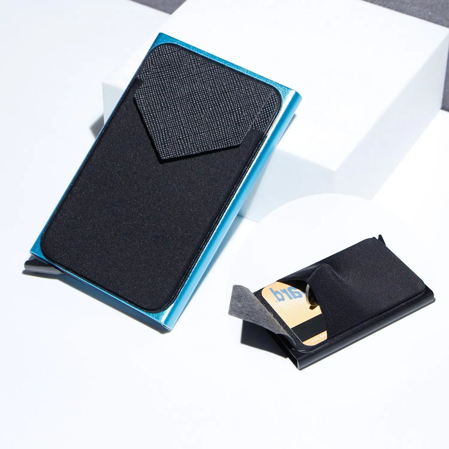 Metal Card Holder, Money Clip Aluminum Alloy Lycra Cloth