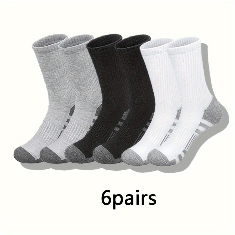 10/20/30 Pairs Of Men's Classic Crew Socks, Breathable Comfy Casual Unisex Socks For Men's Outdoor Wearing All Seasons Wearing