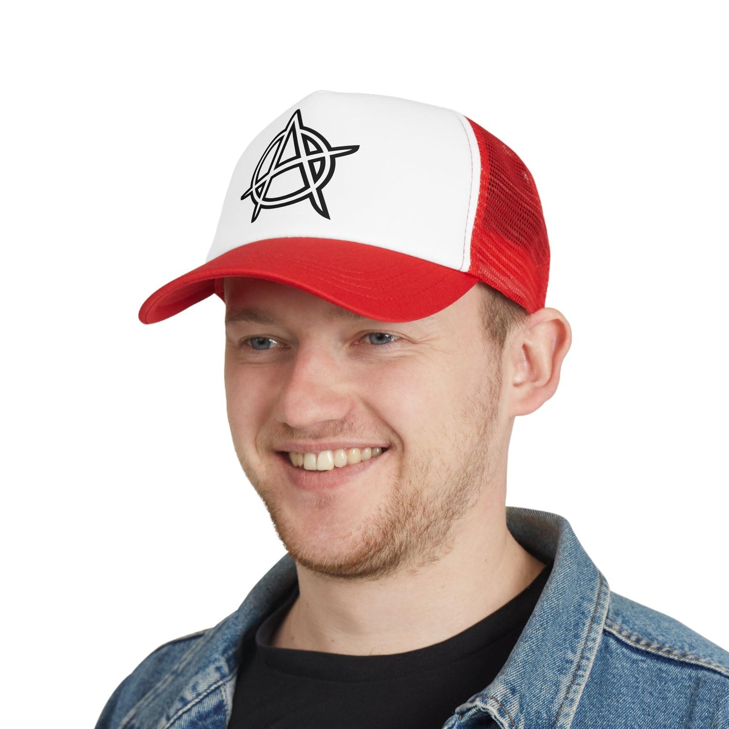 Anarchy Symbol Punker Mesh Cap - Premium Hats from Printify - Just $25.99! Shop now at Lizard Vigilante