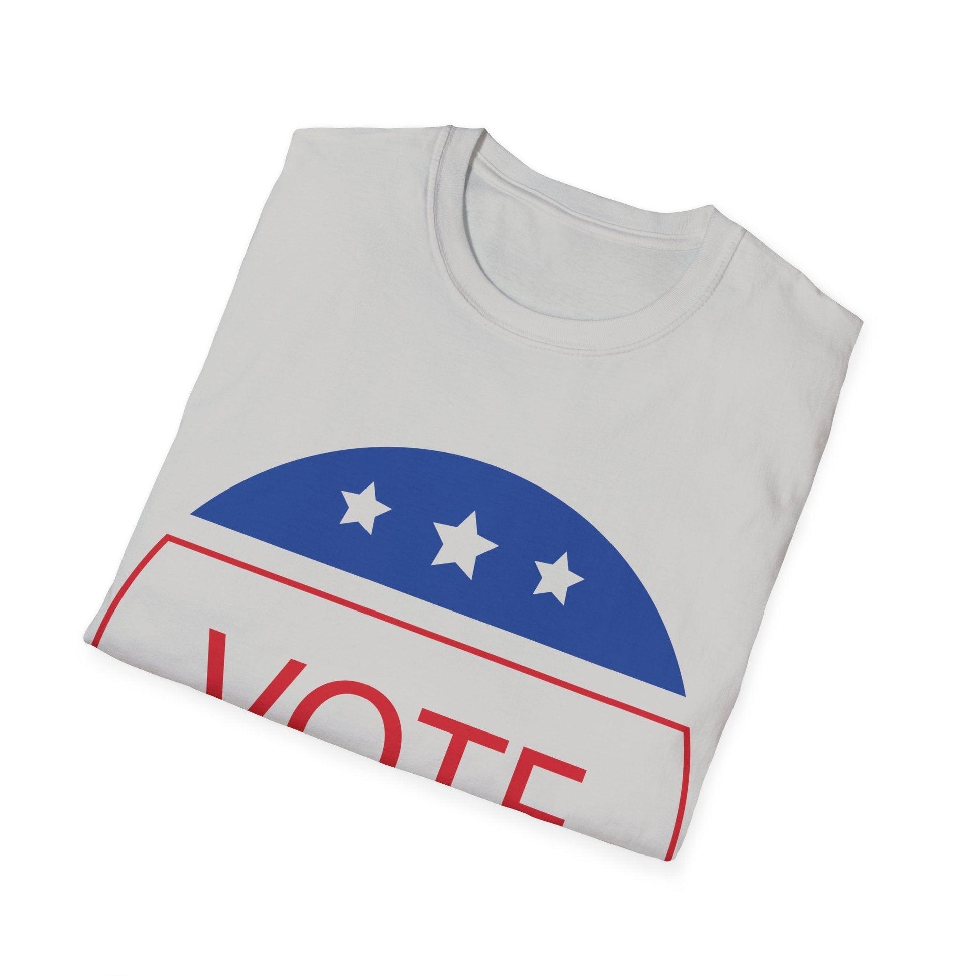 VOTE Red White And Blue Graphic Unisex Softstyle T-Shirt - Lizard Vigilante