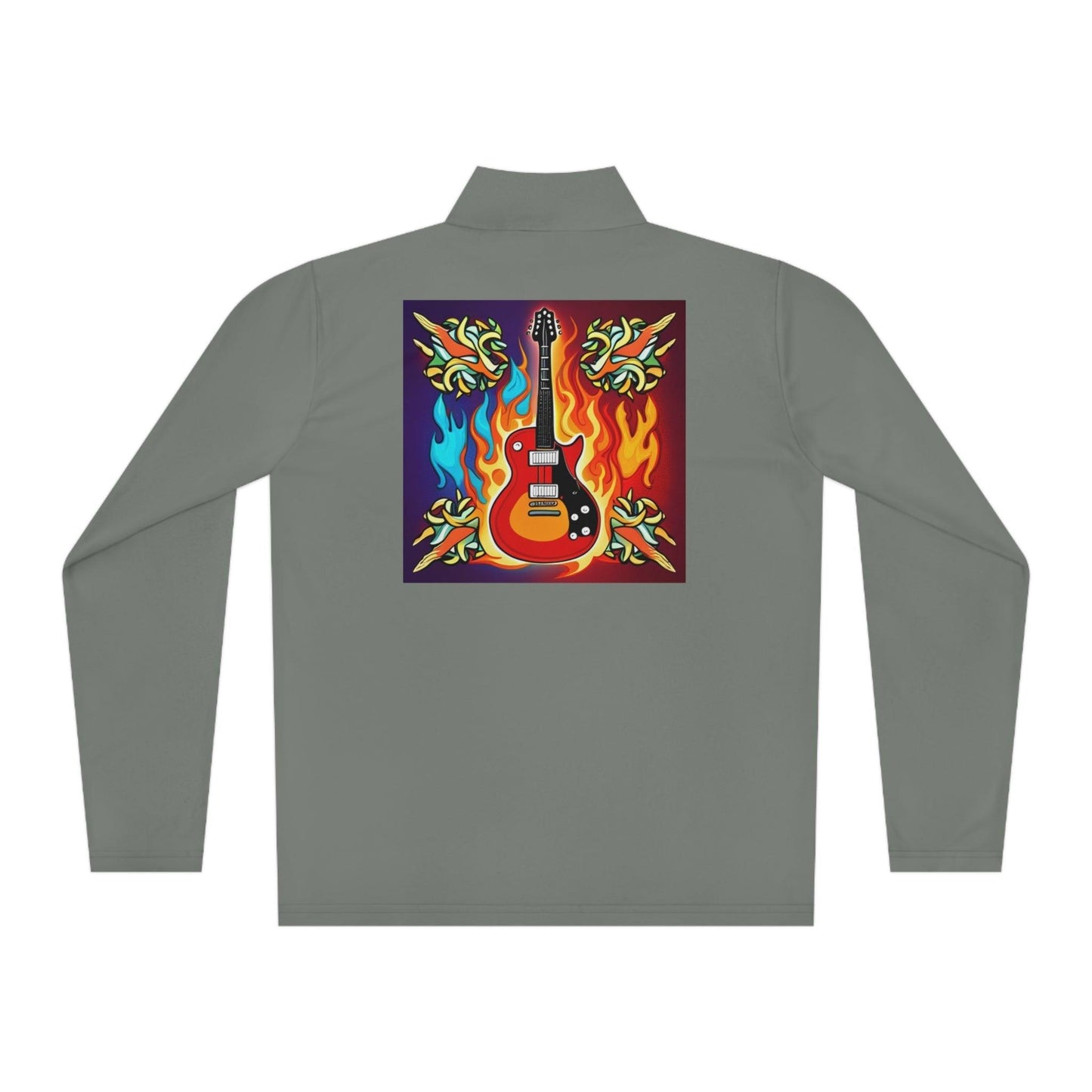 Flaming Axe Unisex Quarter-Zip Pullover - Lizard Vigilante