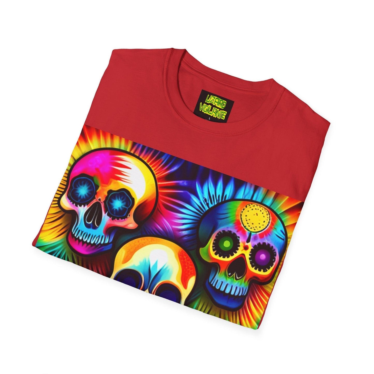 Escaped Skulls Unisex Softstyle T-Shirt - Lizard Vigilante