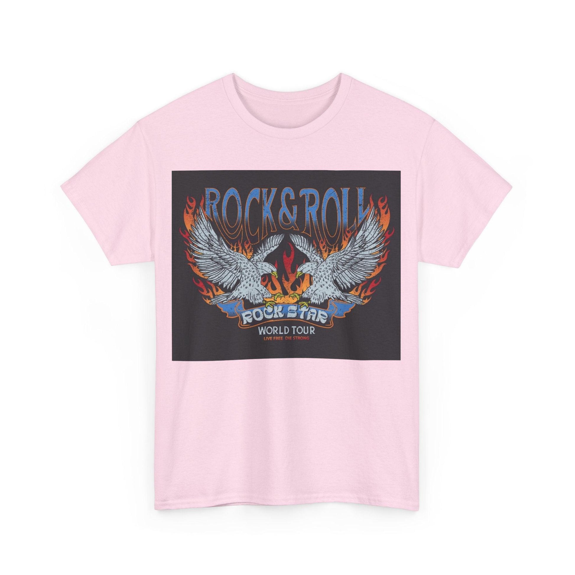 Rock & Roll Rock Star Unisex Heavy Cotton Tee - Premium T-Shirt from Printify - Just $24.06! Shop now at Lizard Vigilante