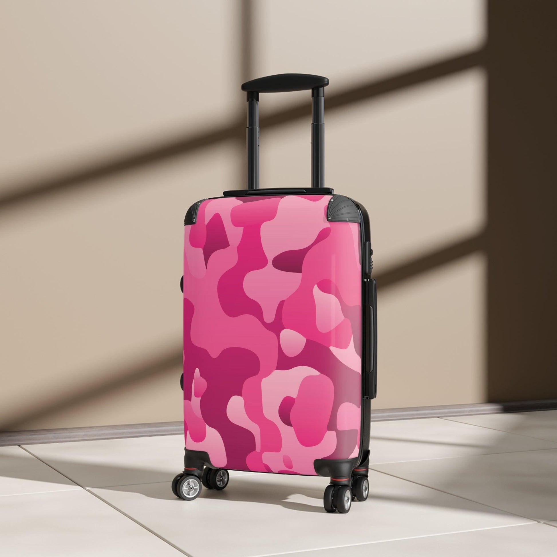 Pink Camouflage Suitcase - Lizard Vigilante