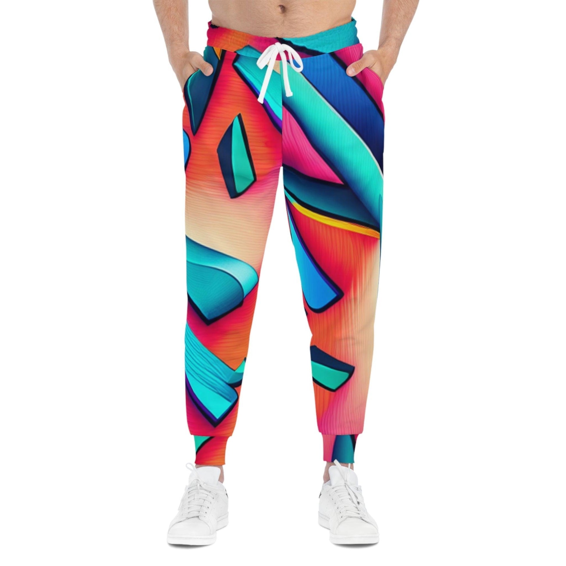 Geom Color Athletic Joggers - Lizard Vigilante