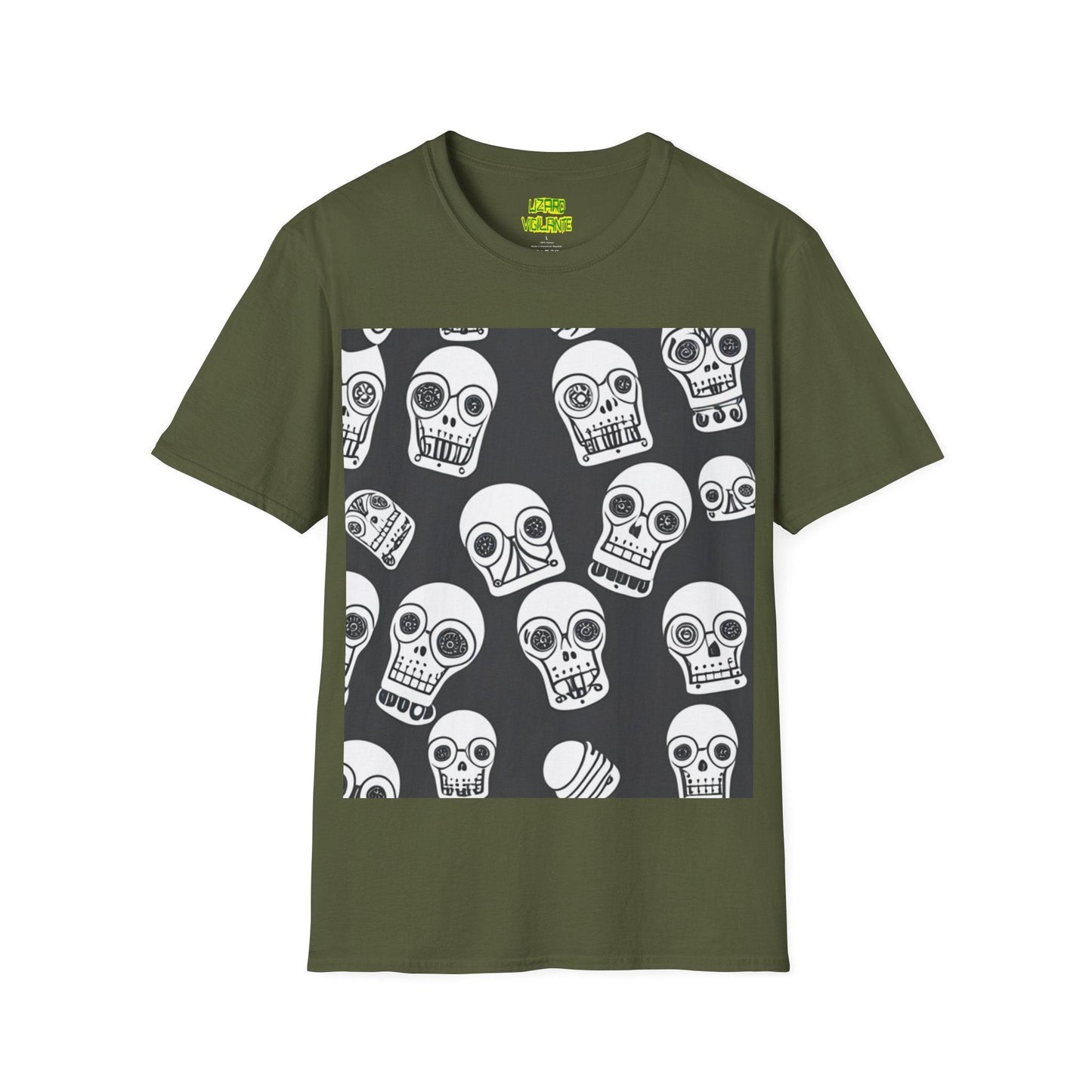 Bot Skulled Unisex Softstyle T-Shirt - Lizard Vigilante