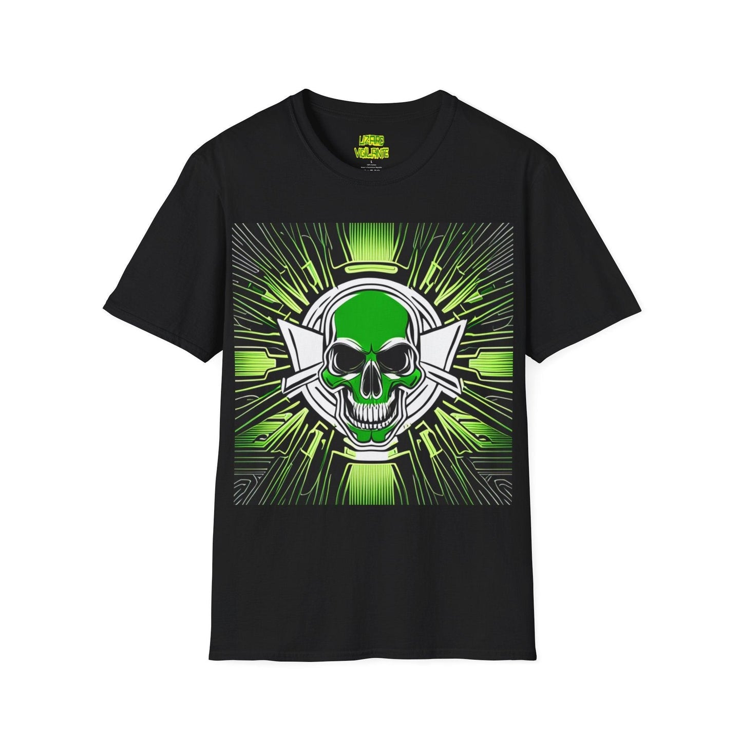 Skully Greene Unisex Softstyle T-Shirt - Lizard Vigilante