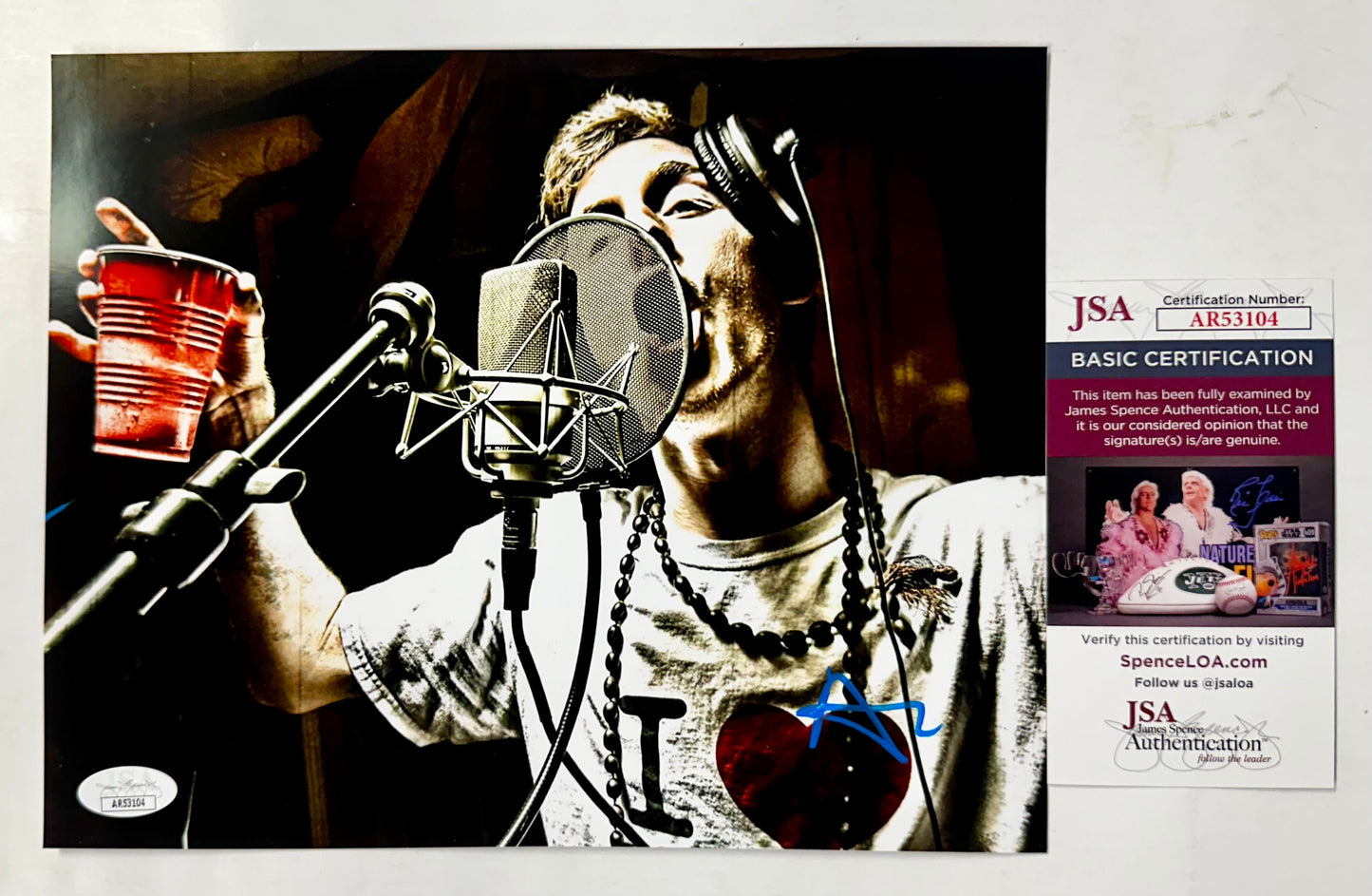 Rapper Asher Roth Signed 8x10 Photo With JSA COA I Love College Party Rap