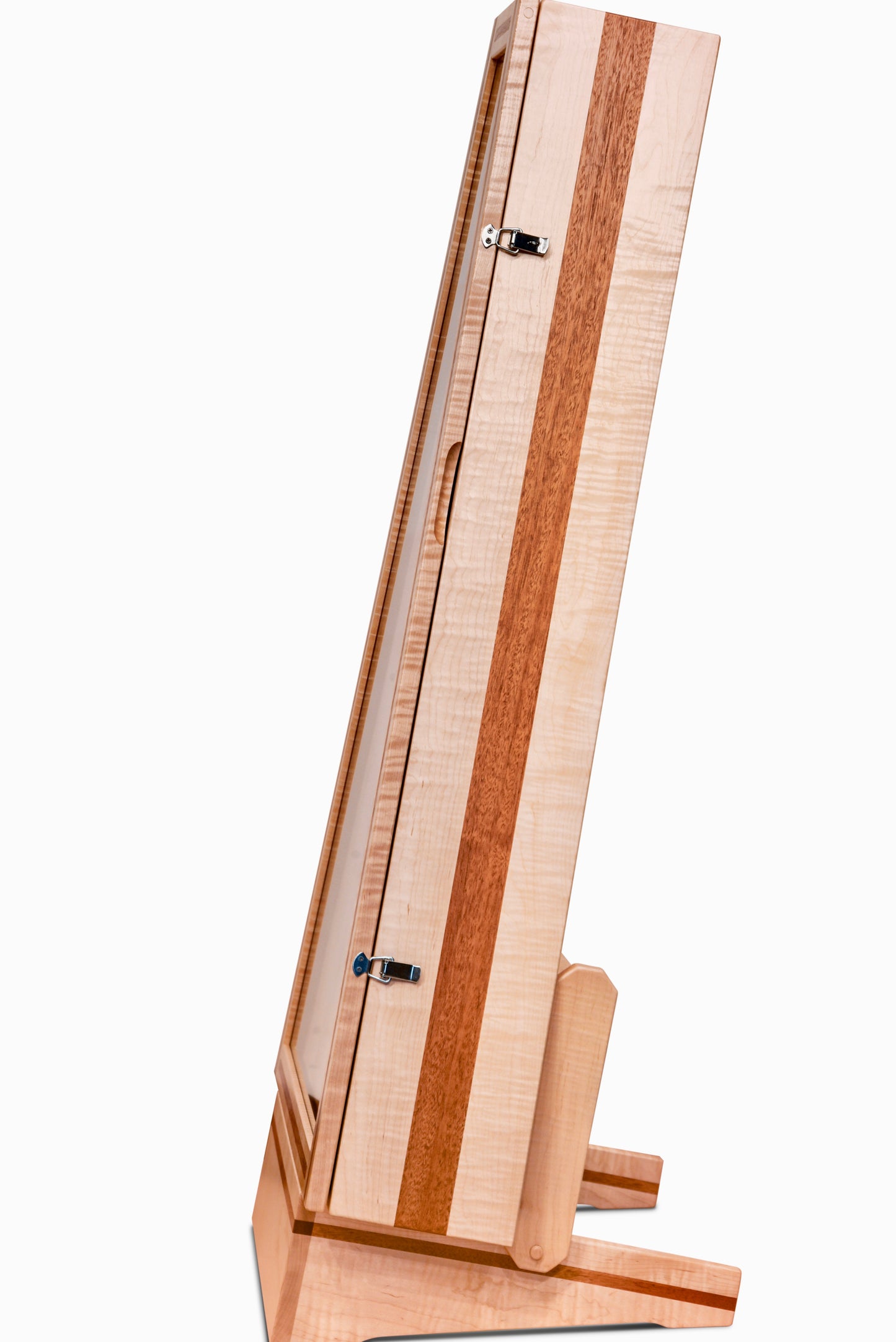 ClimaStand Triangle Humidor with Base - Flamed Maple with Mahogany