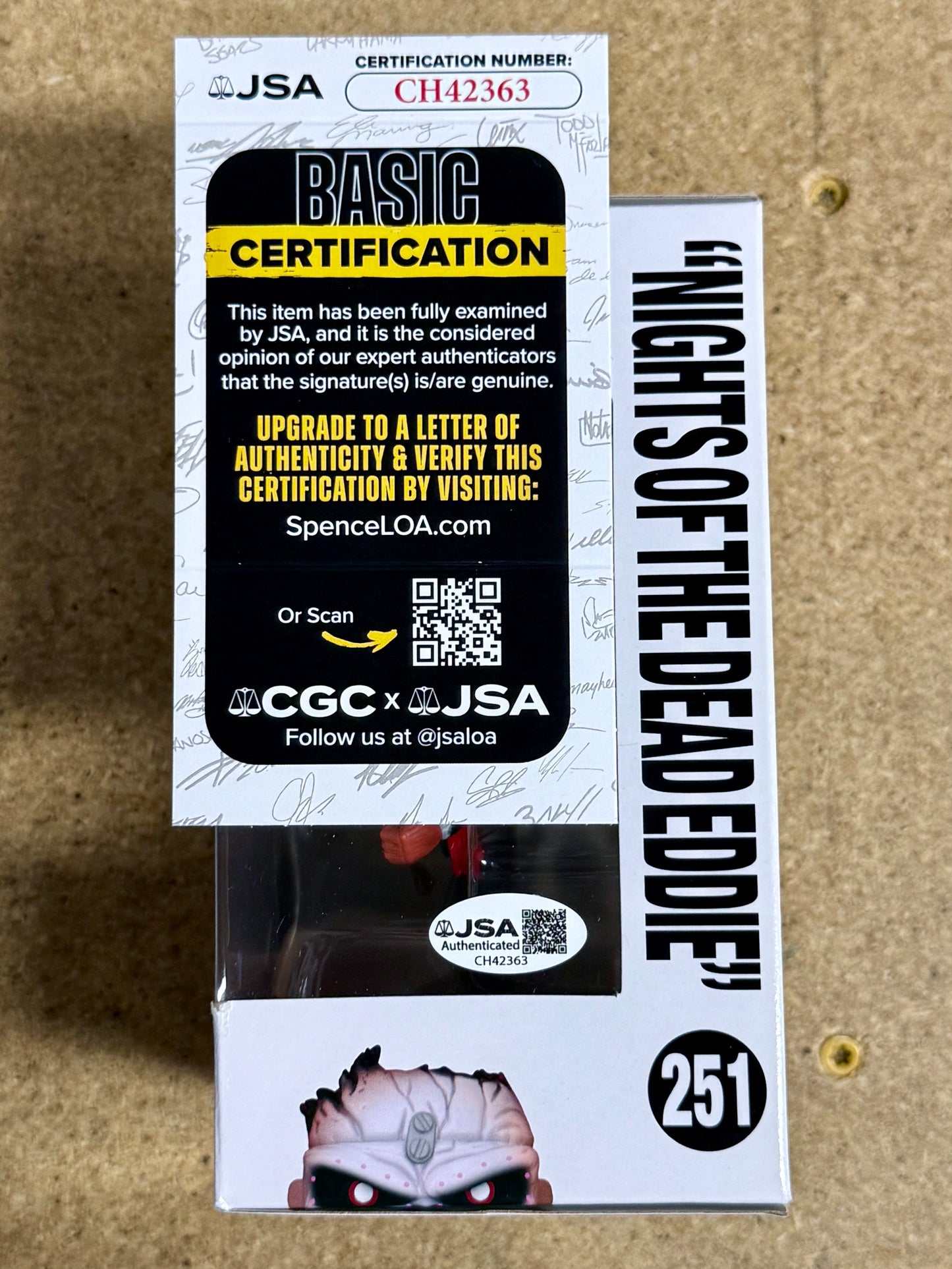 Bruce Dickinson Signed Iron Maiden Eddie Funko Pop! Rocks #251 With JSA COA