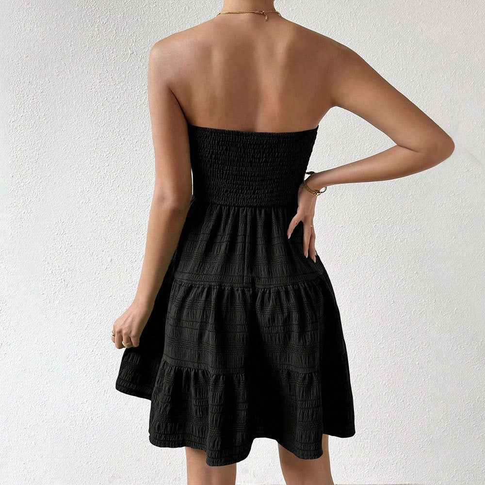 Strapless Flare Formal Dress - European Styles