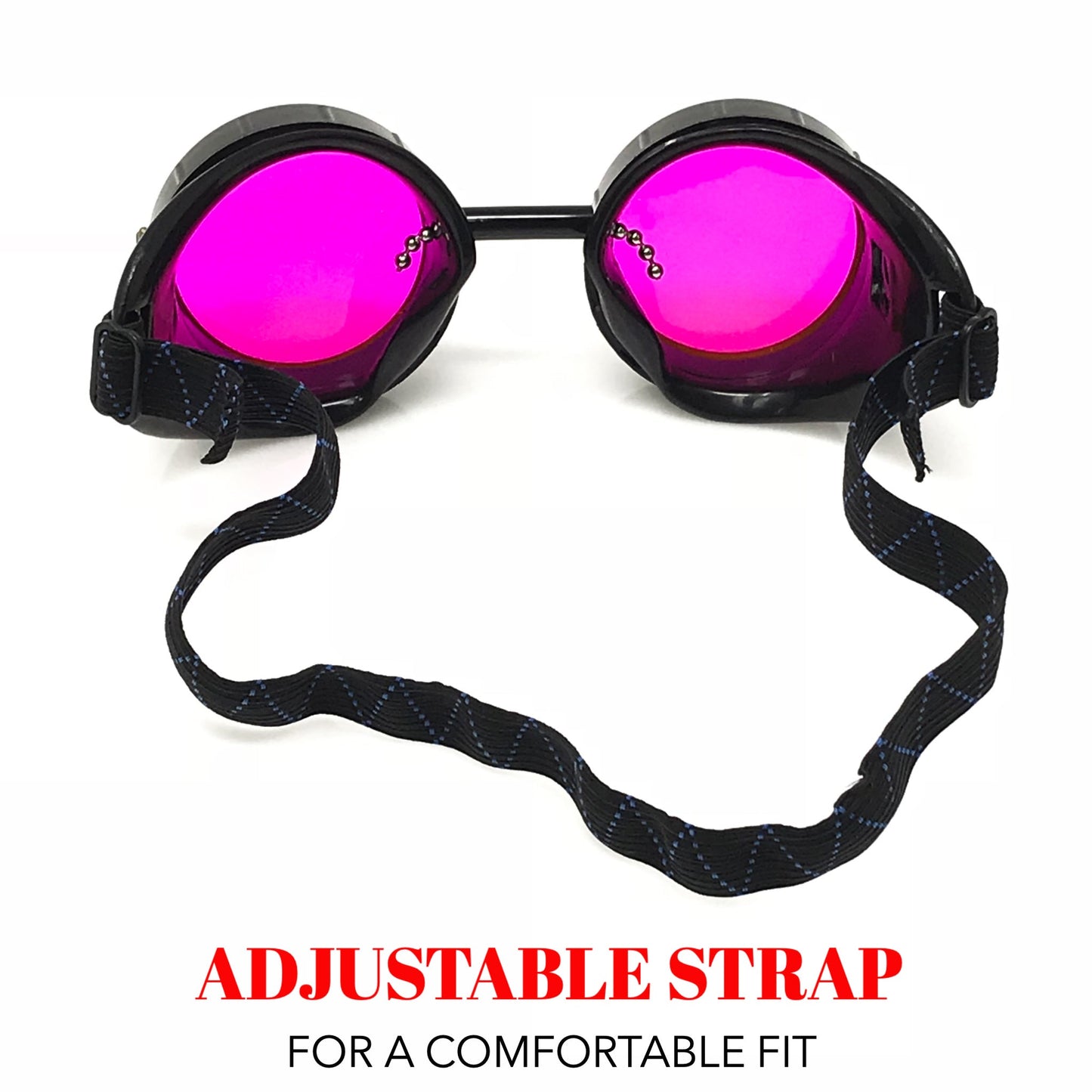 Steampunk Mad scientist goggles UV glow neon rave lenses