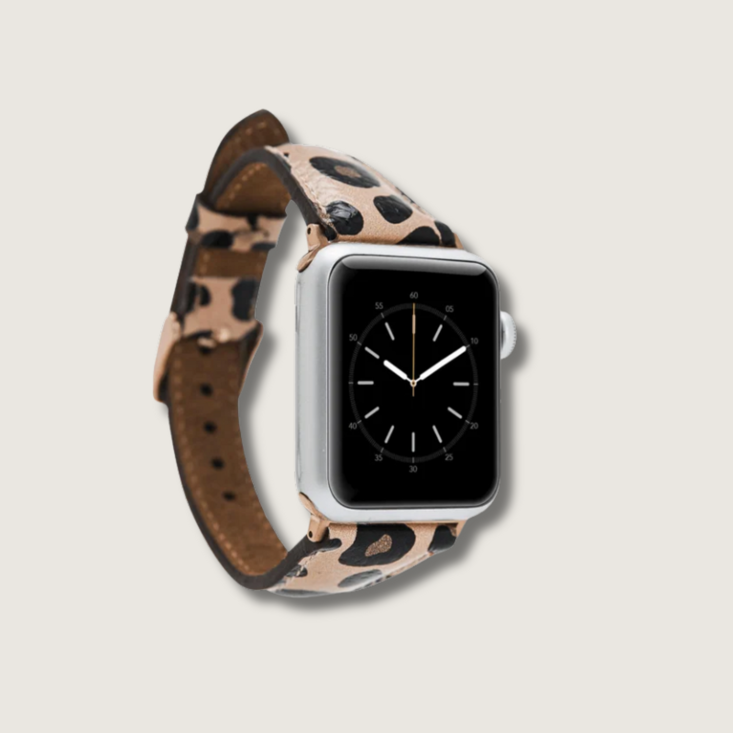 Classic Leopard Print Leather Apple Watch Band - Dallas