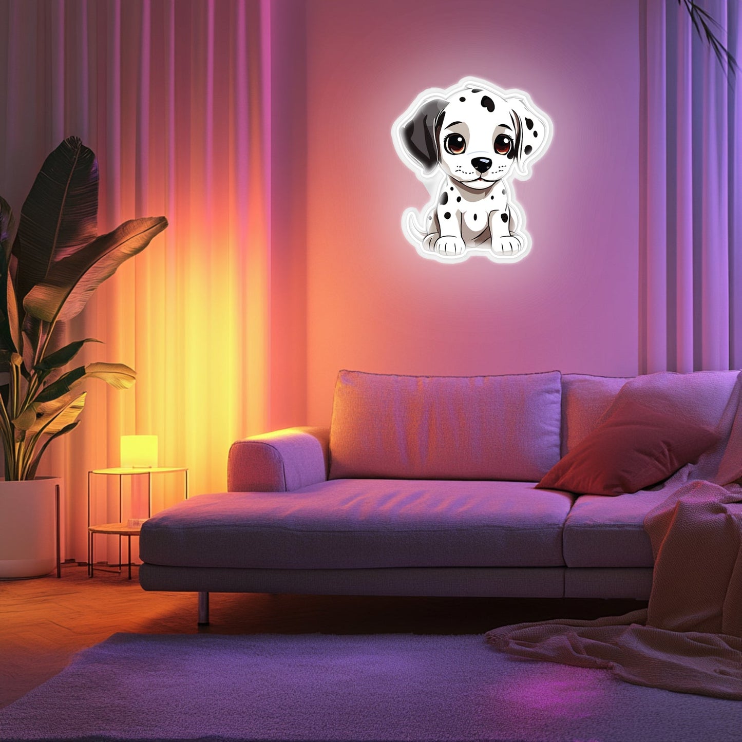 UV Printed Dog Neon Wall Art- LV0023