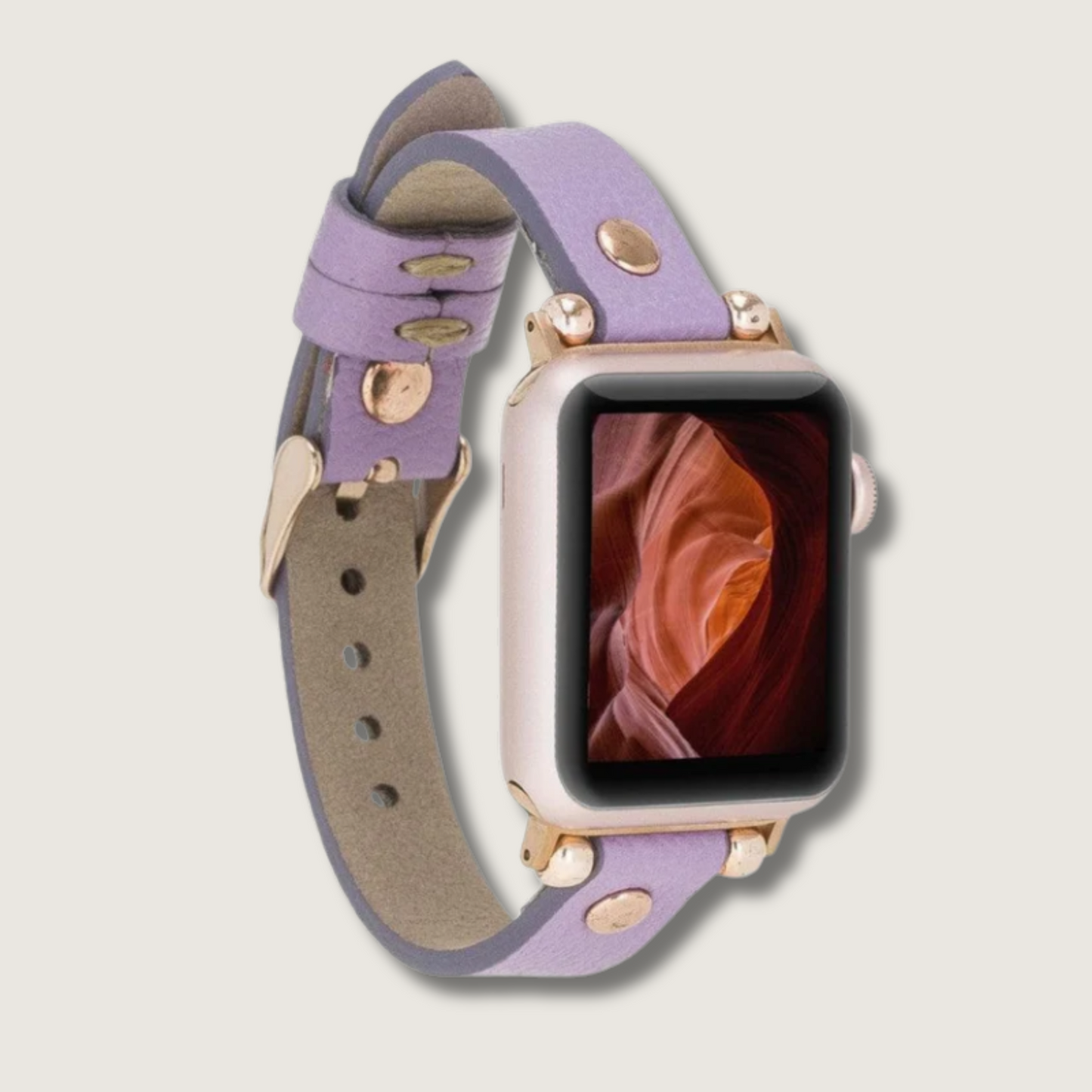Apple Watch Light Purple Leather Strap - Detroit